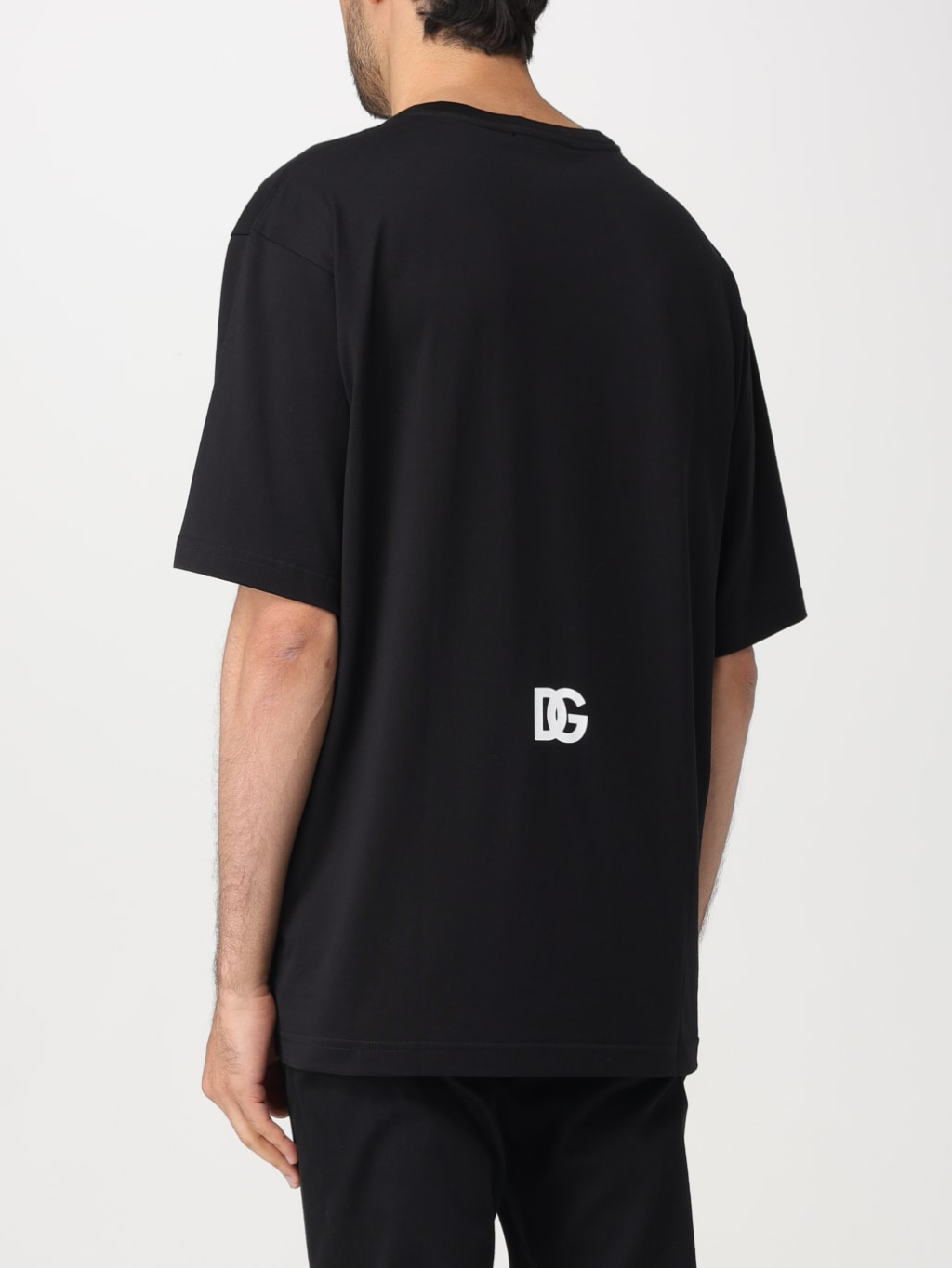 DOLCE & GABBANA DG Monogram Black tričko Veľkosť: S – Obrázok 4