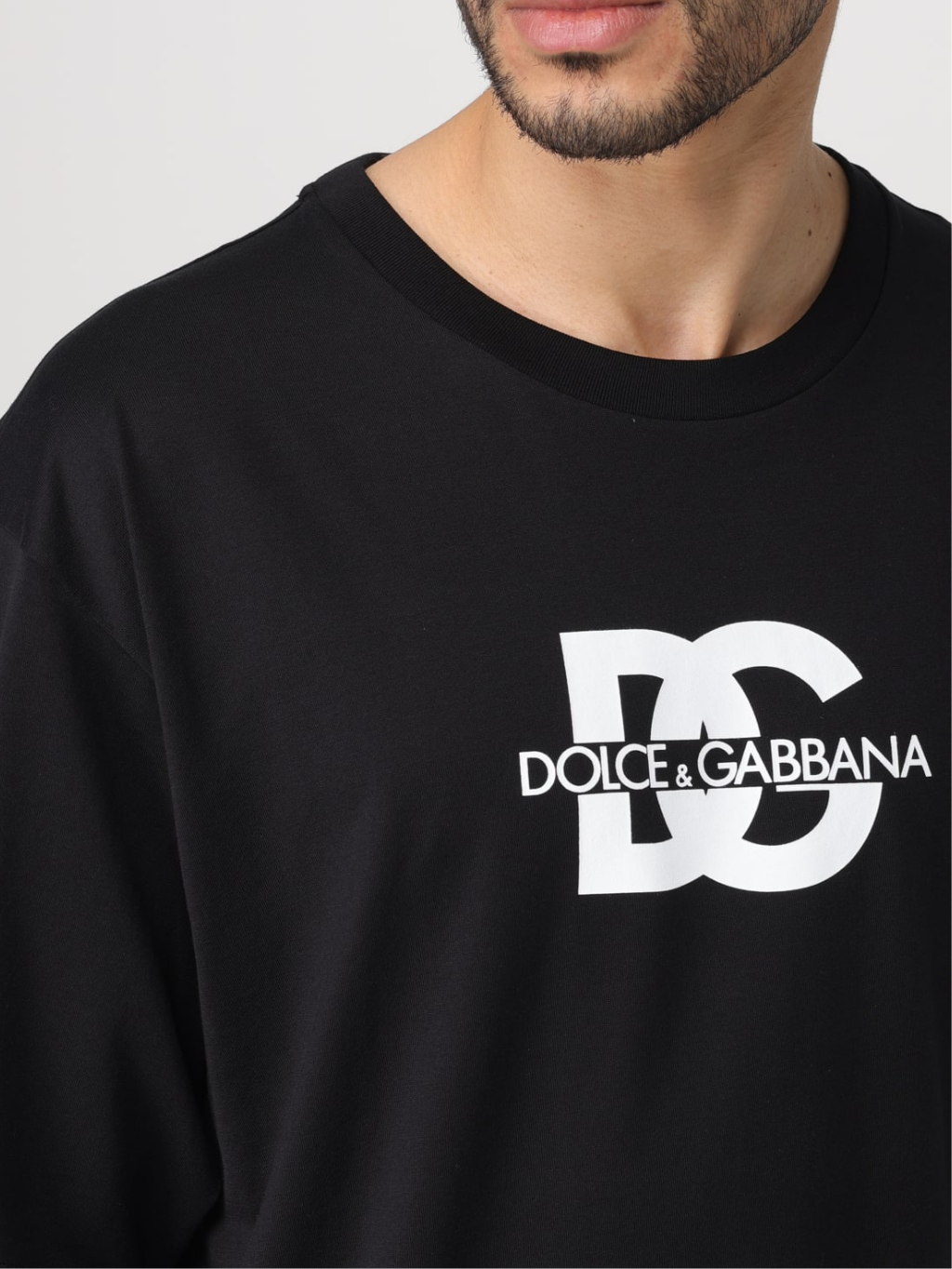 DOLCE & GABBANA DG Monogram Black tričko Veľkosť: S – Obrázok 5