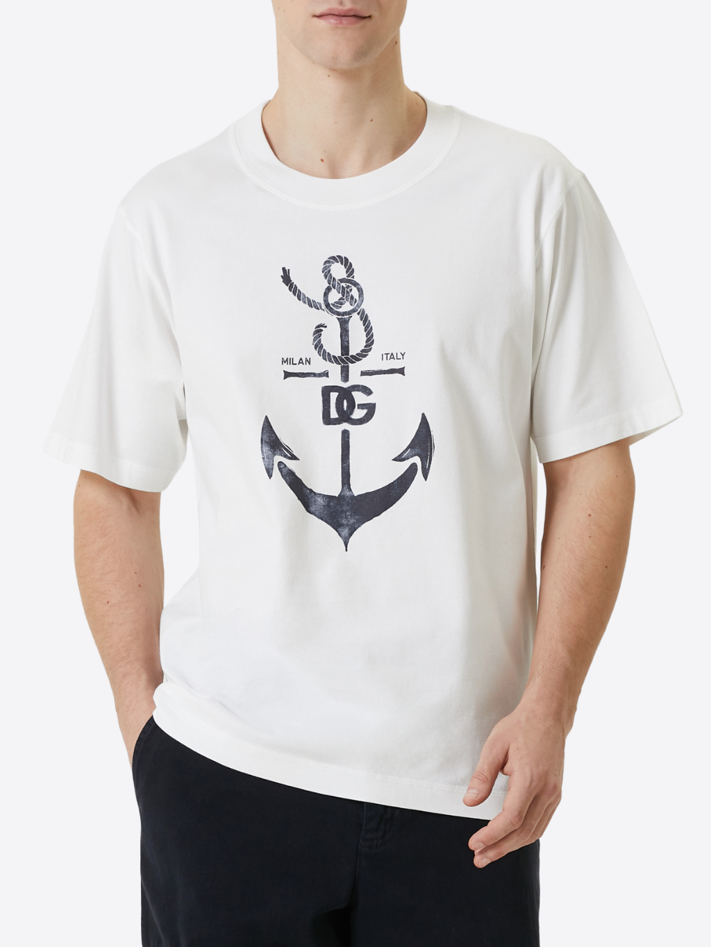 DOLCE & GABBANA Anchor White tričko Veľkosť: S