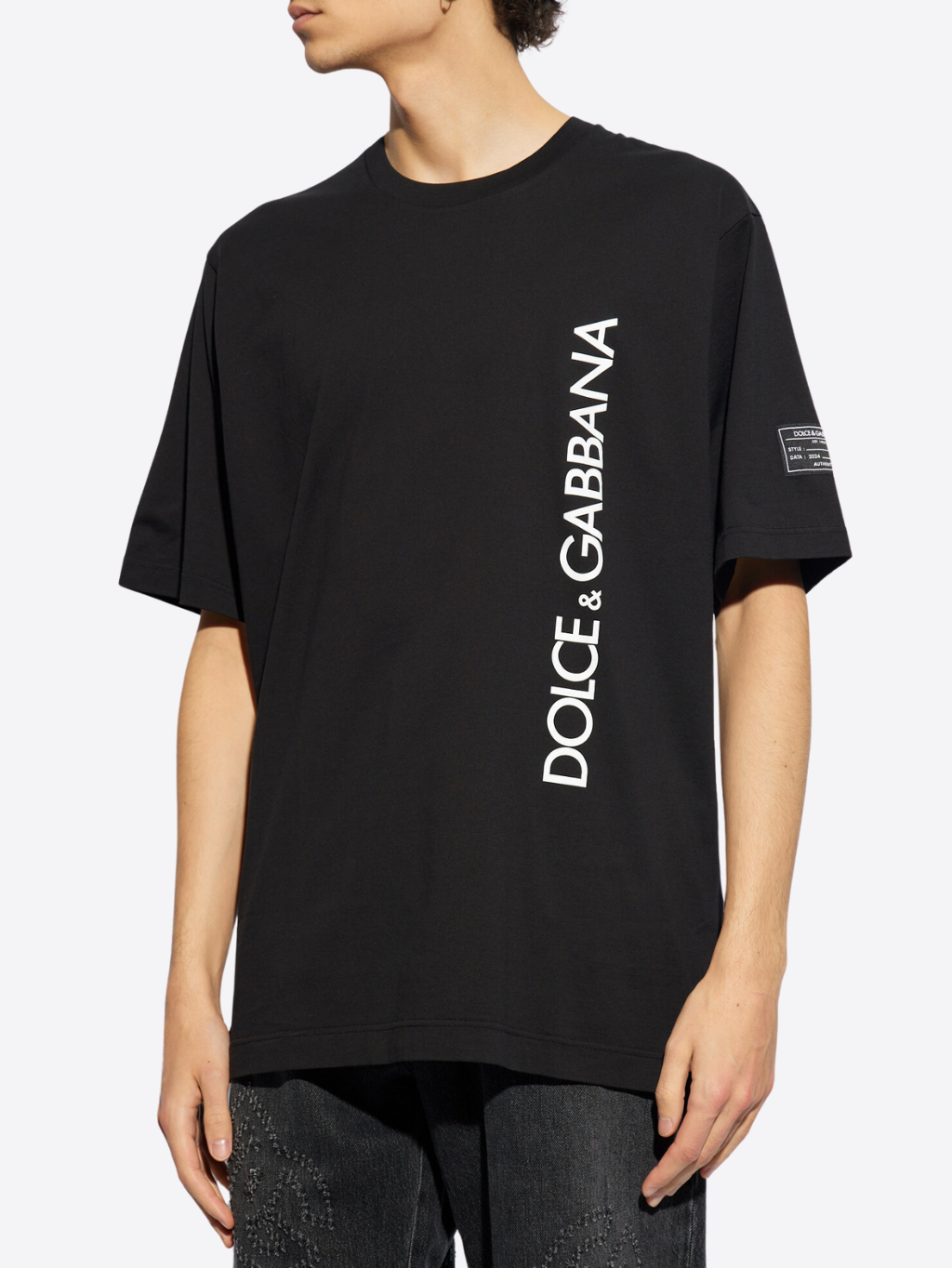 DOLCE & GABBANA Logo Black tričko Veľkosť: S