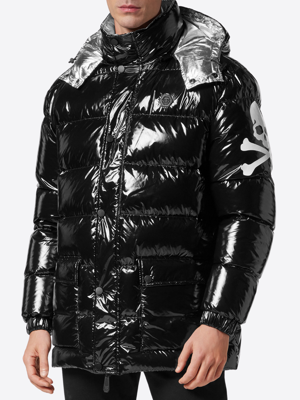 PHILIPP PLEIN Skull&Bones Black bunda Veľkosť: L