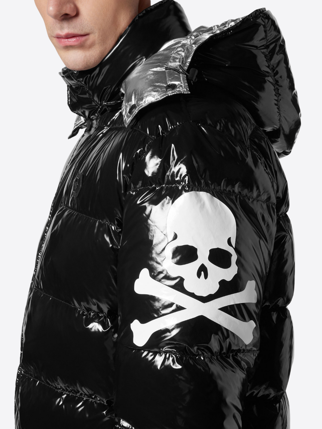 PHILIPP PLEIN Skull&Bones Black bunda Veľkosť: XL – Obrázok 4