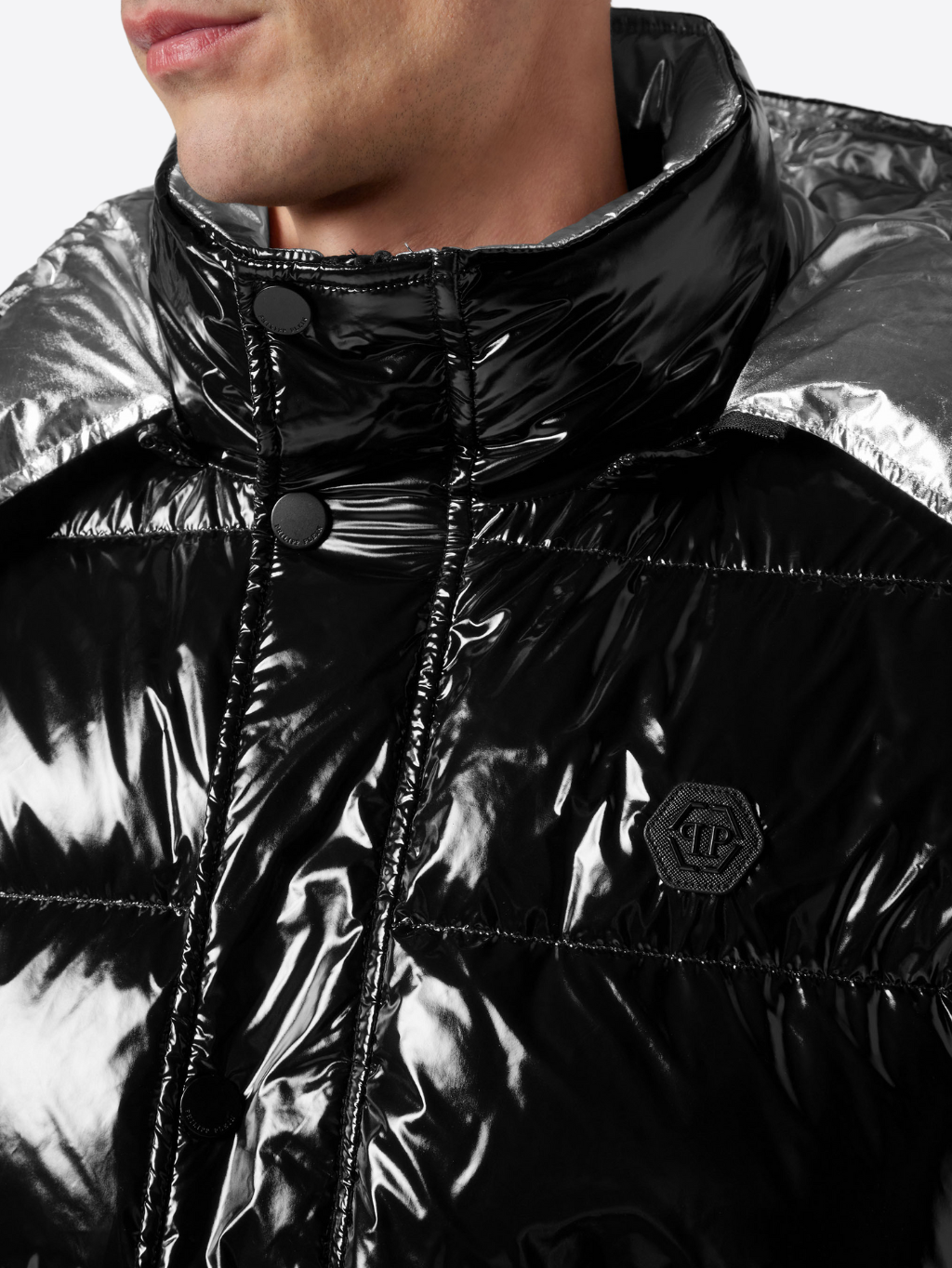 PHILIPP PLEIN Skull&Bones Black bunda Veľkosť: XL – Obrázok 5