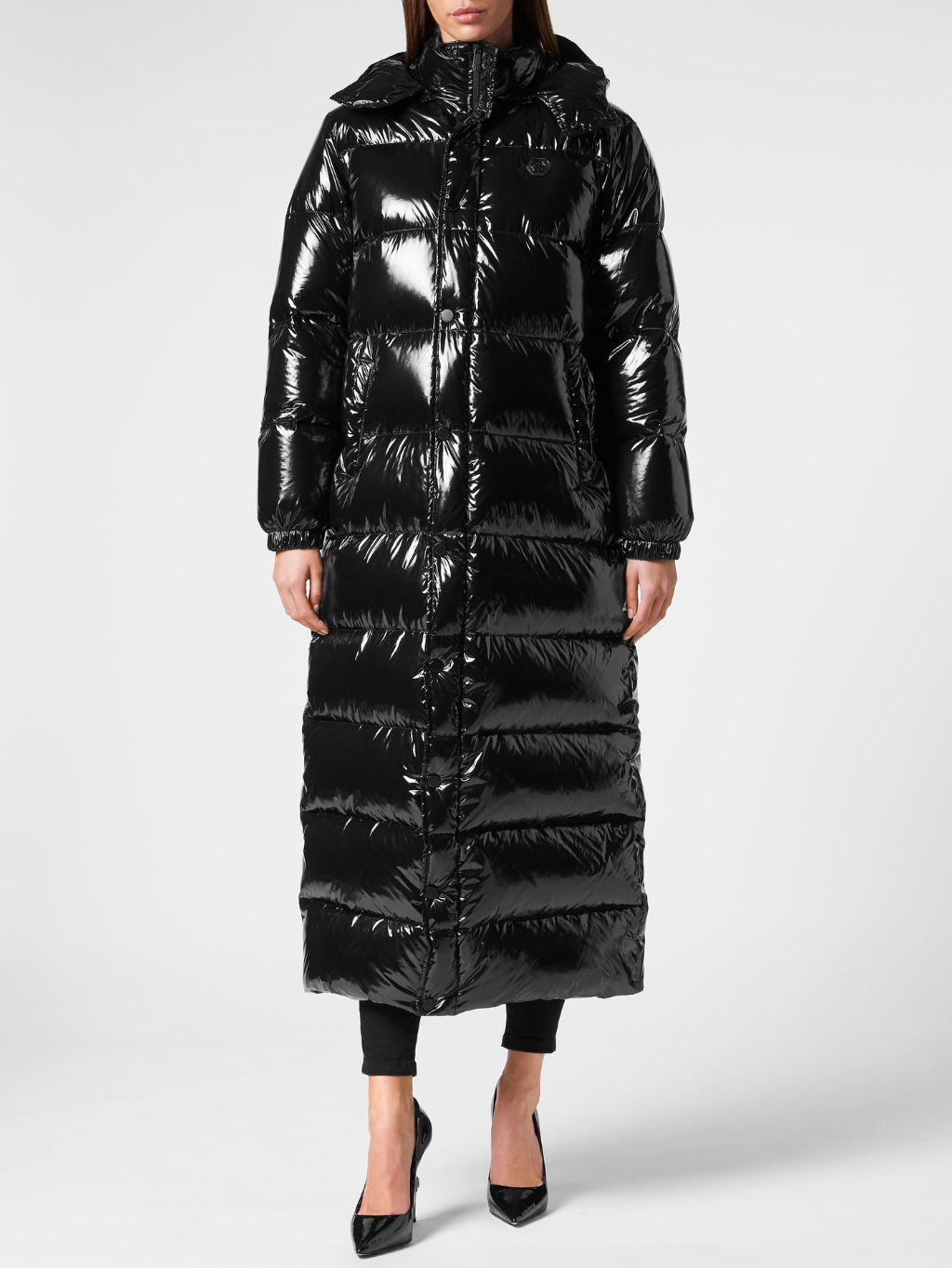 PHILIPP PLEIN Superlong Black bunda Veľkosť: S