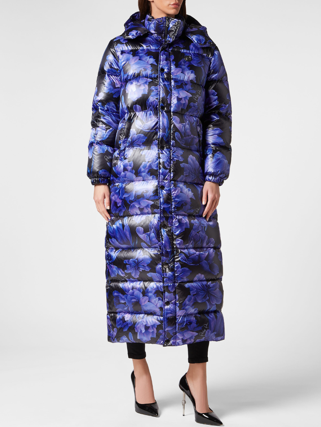 PHILIPP PLEIN Superlong Floral bunda Veľkosť: XS