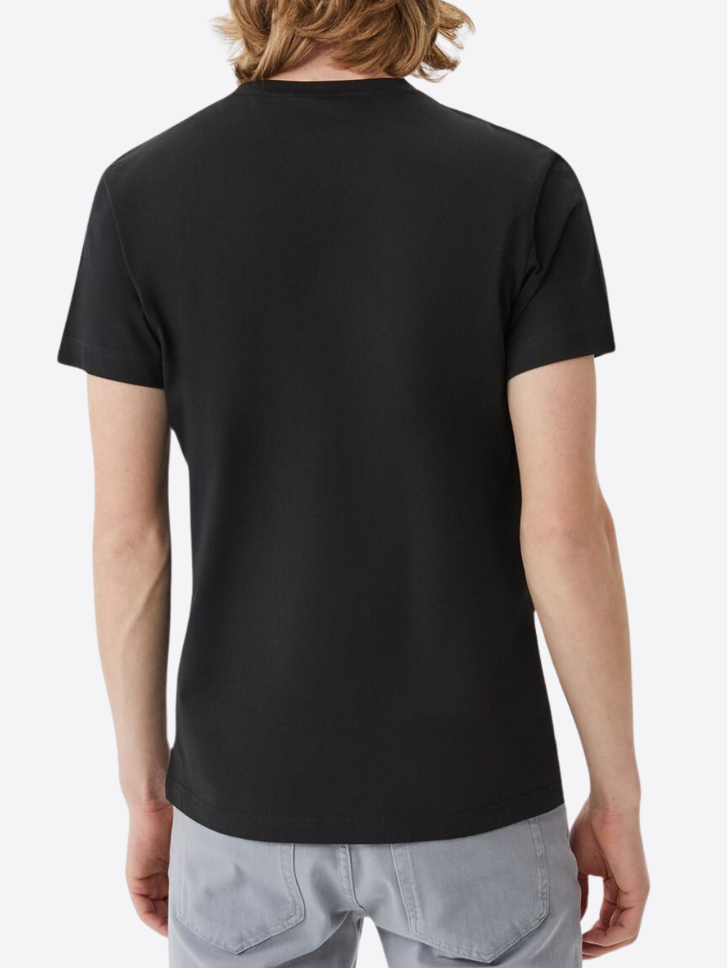 LACOSTE Logo Black tričko Veľkosť: M