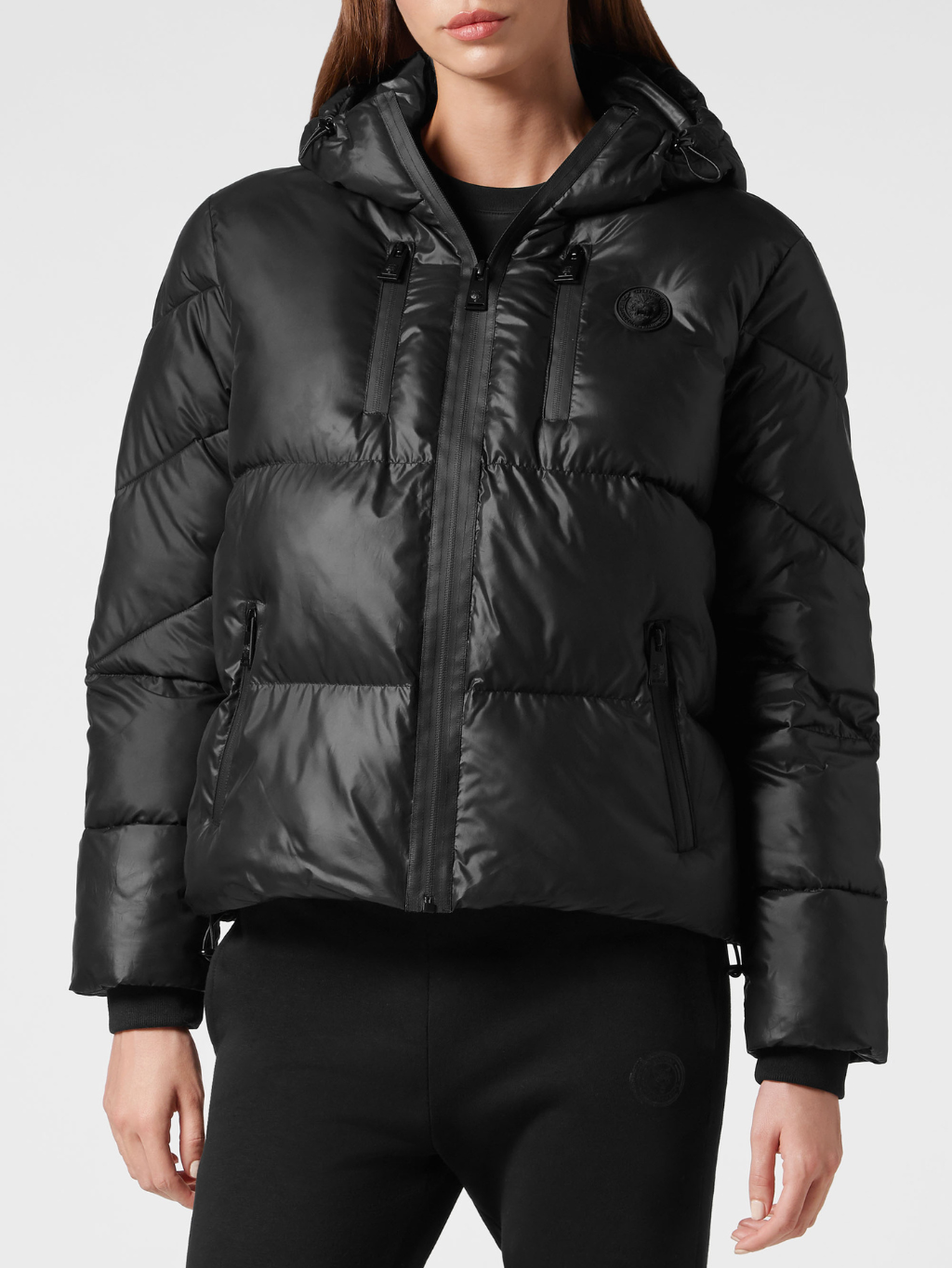 PLEIN SPORT Puffer Black bunda Veľkosť: M