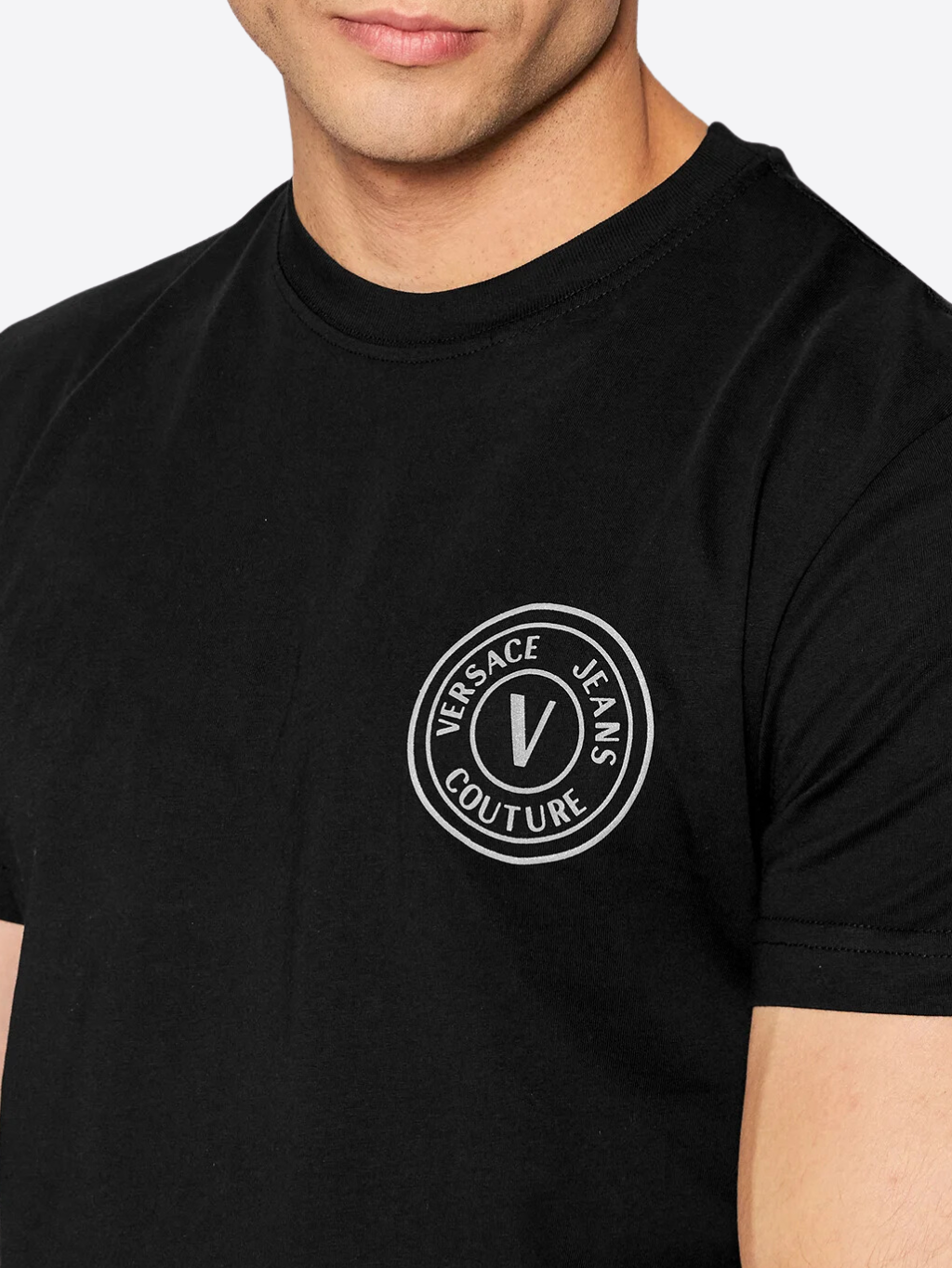 VERSACE JEANS COUTURE Vemblem Black tričko Veľkosť: M – Obrázok 4
