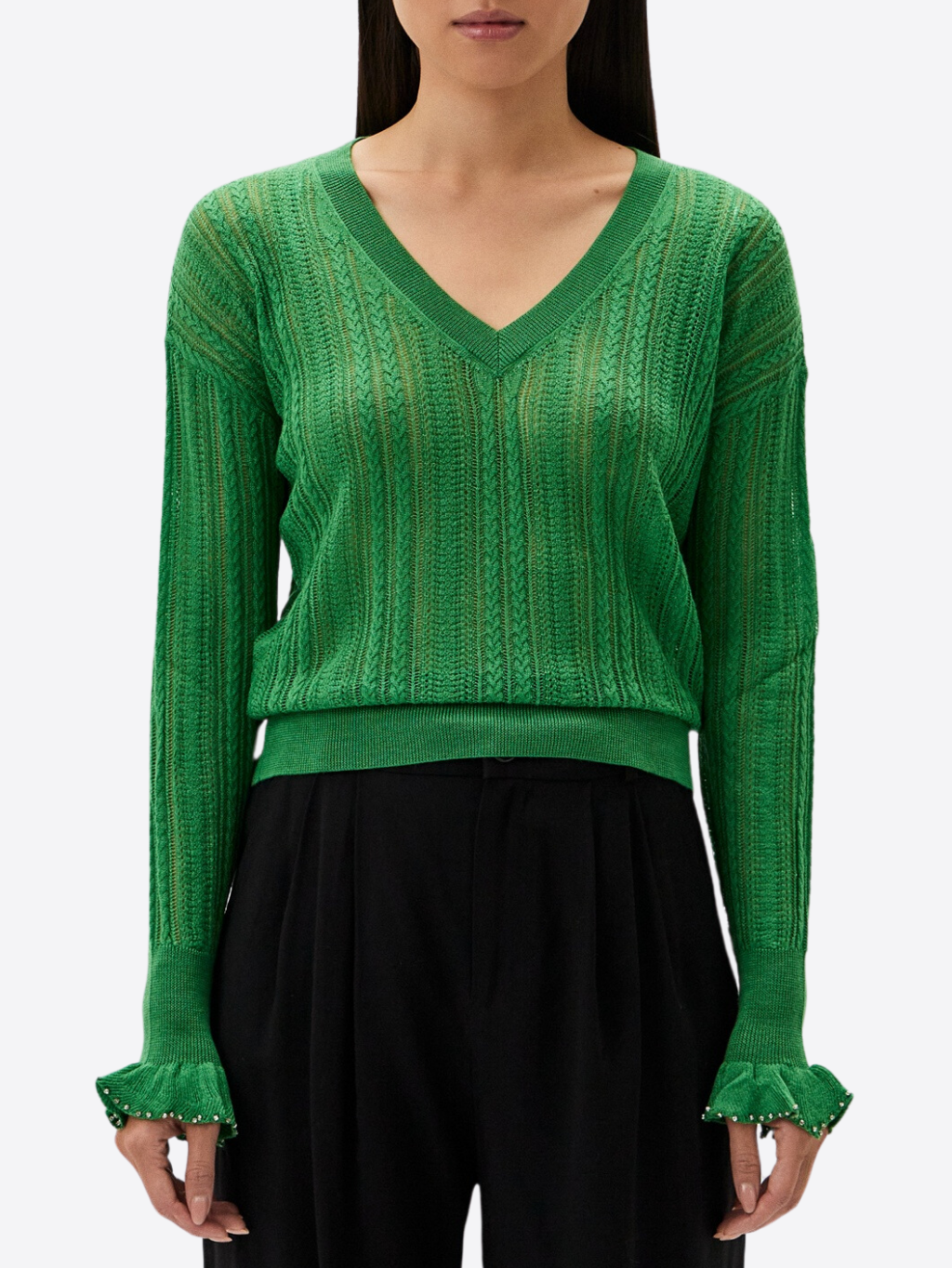 PINKO Fantasia Green sveter XS