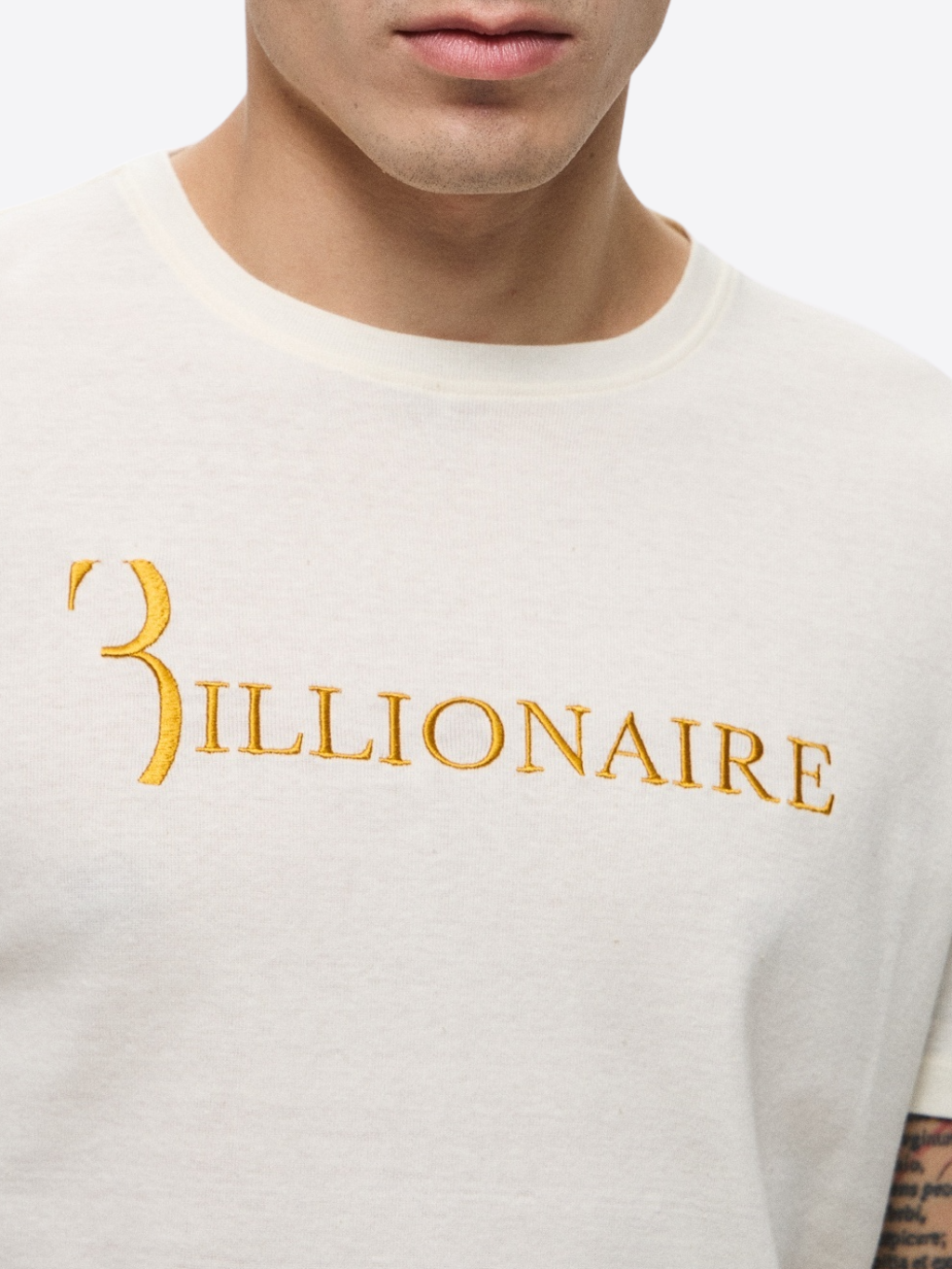 BILLIONAIRE Flavio Oro Beige tričko Veľkosť: XXL – Obrázok 3