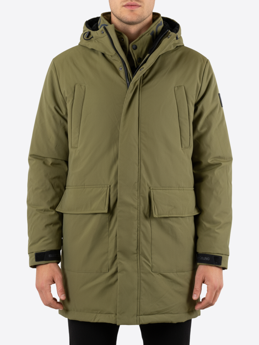 ICEBERG Giaccone Military Green bunda Veľkosť: L