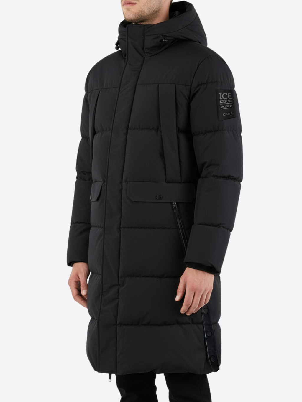 ICEBERG Giaccone Black bunda Veľkosť: XXL – Obrázok 3