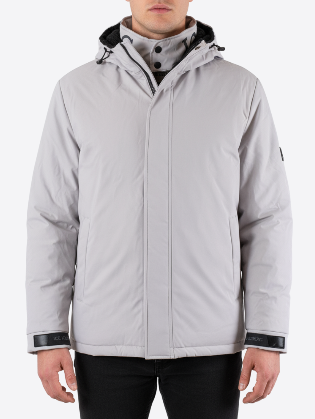 ICEBERG Giubbotto Tessuto Grey bunda Veľkosť: L