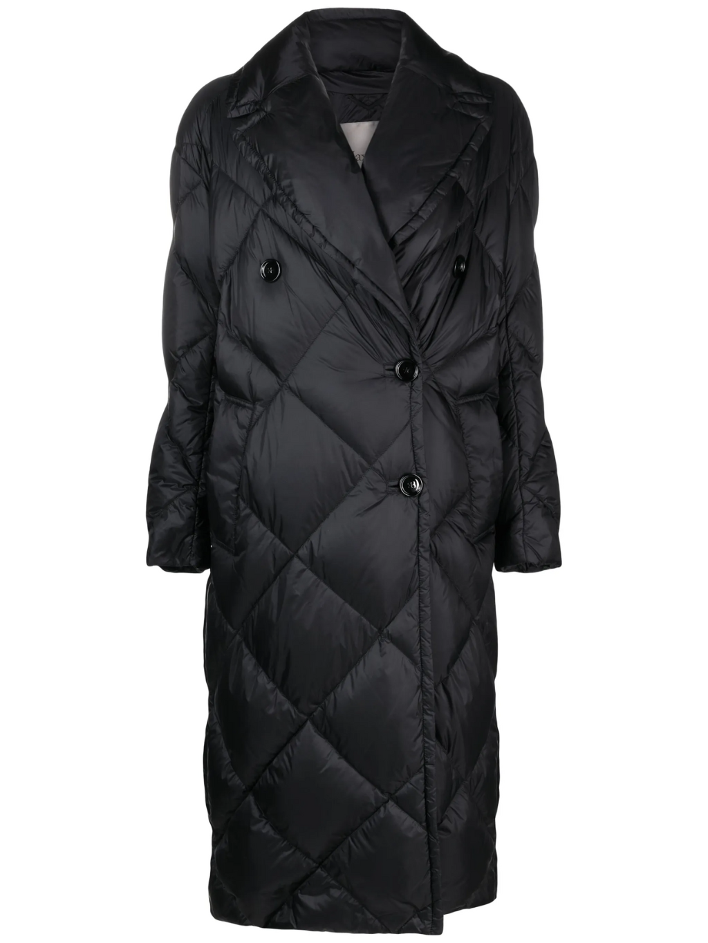 MAX MARA Quilted Black kabát M