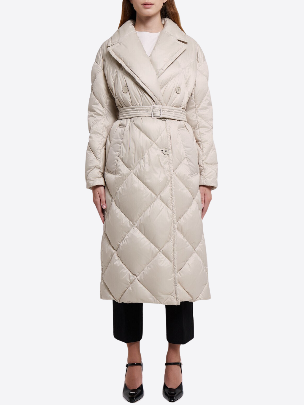 MAX MARA Quilted Beige kabát Veľkosť: M