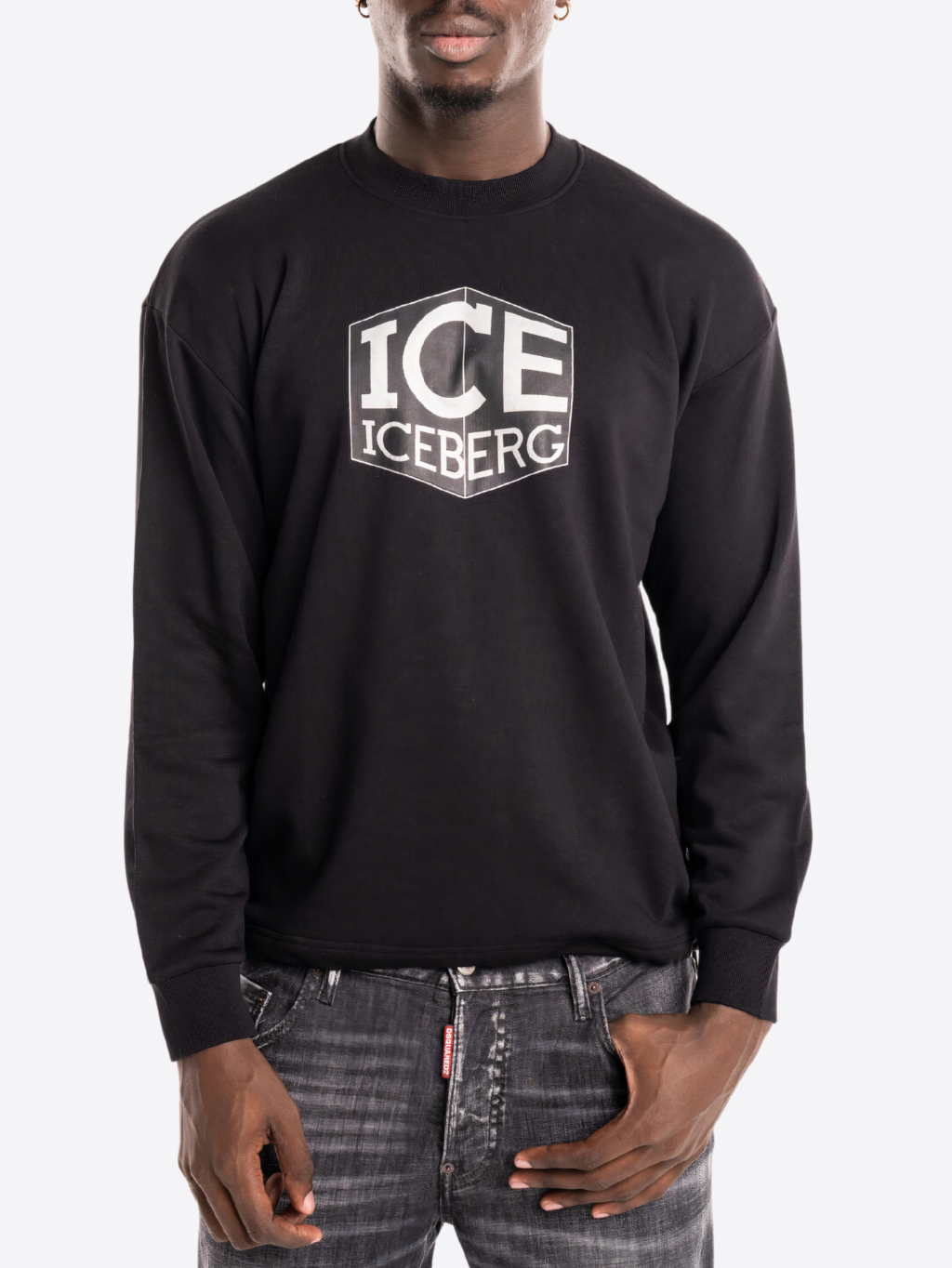 ICEBERG Silver Black mikina Veľkosť: XXL