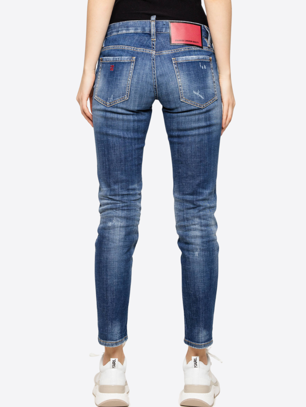 DSQUARED2 Jennifer Blue rifle Veľkosť: M – Obrázok 3