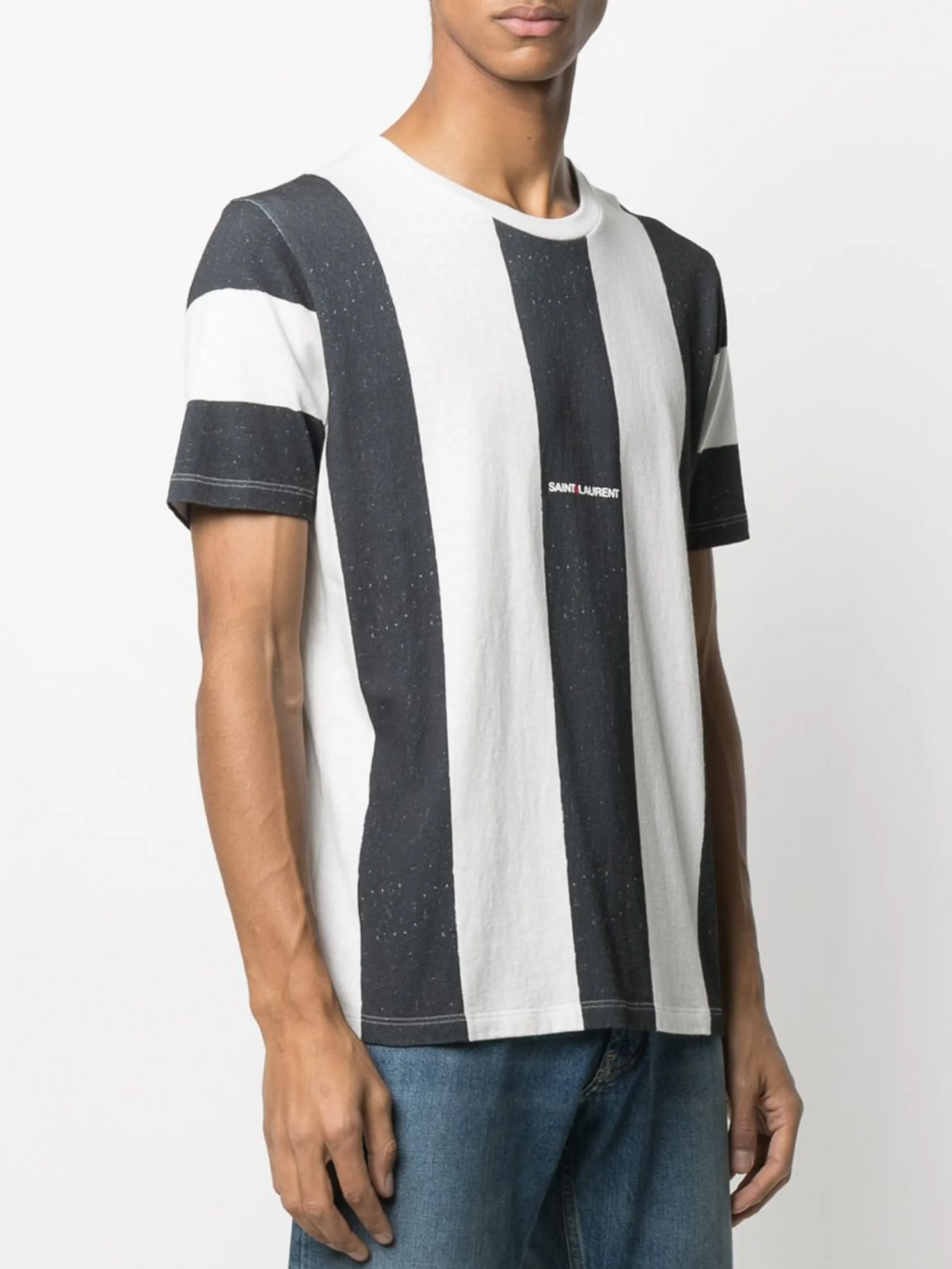SAINT LAURENT Striped White tričko Veľkosť: S