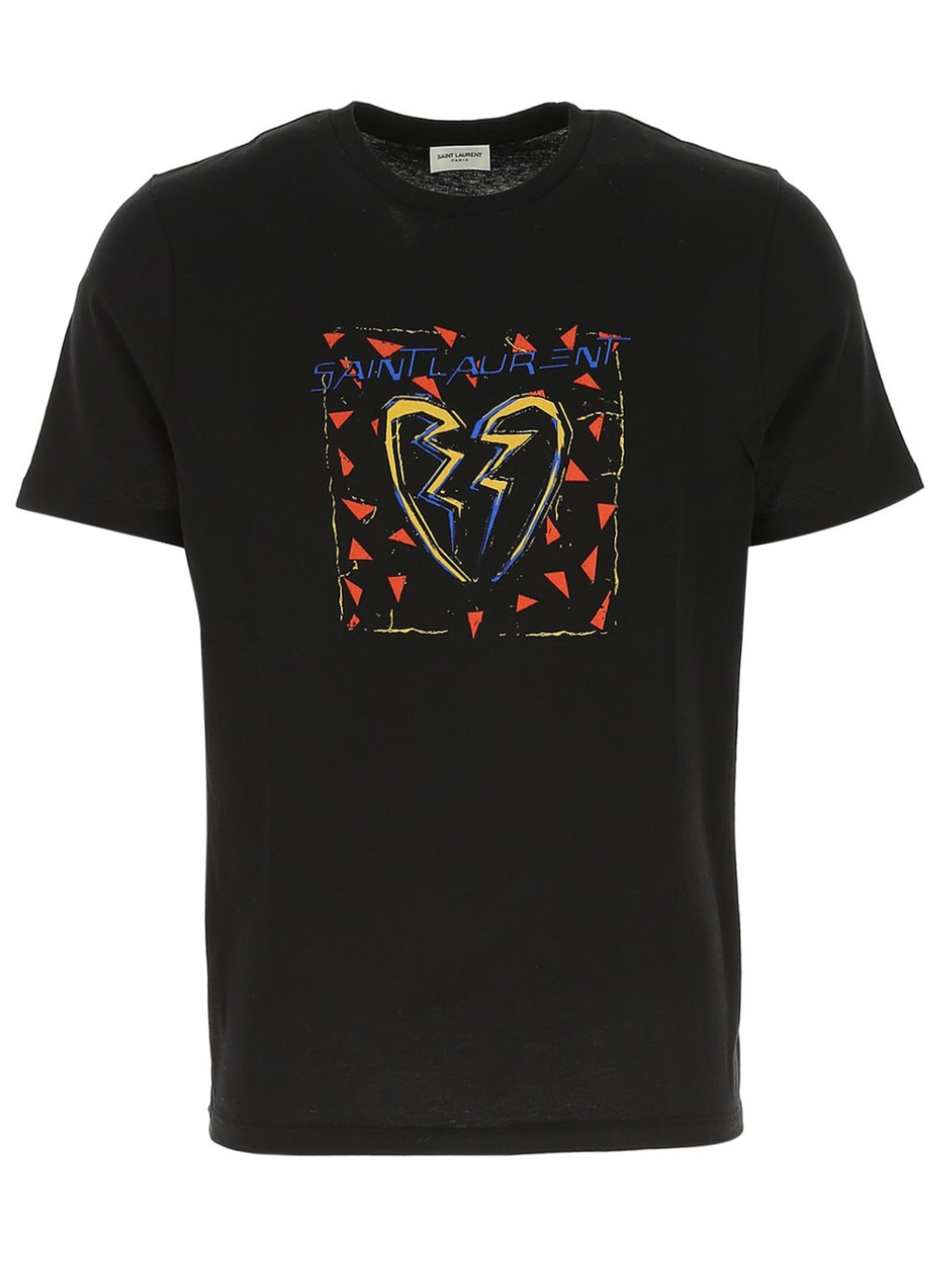 SAINT LAURENT Broken Heart Black tričko L