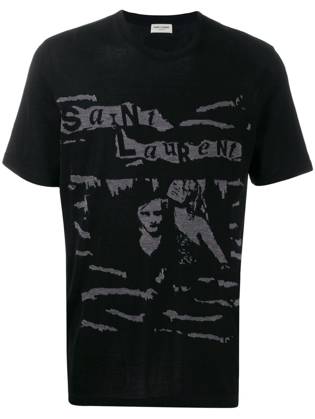 SAINT LAURENT Jacquard Logo Black tričko M