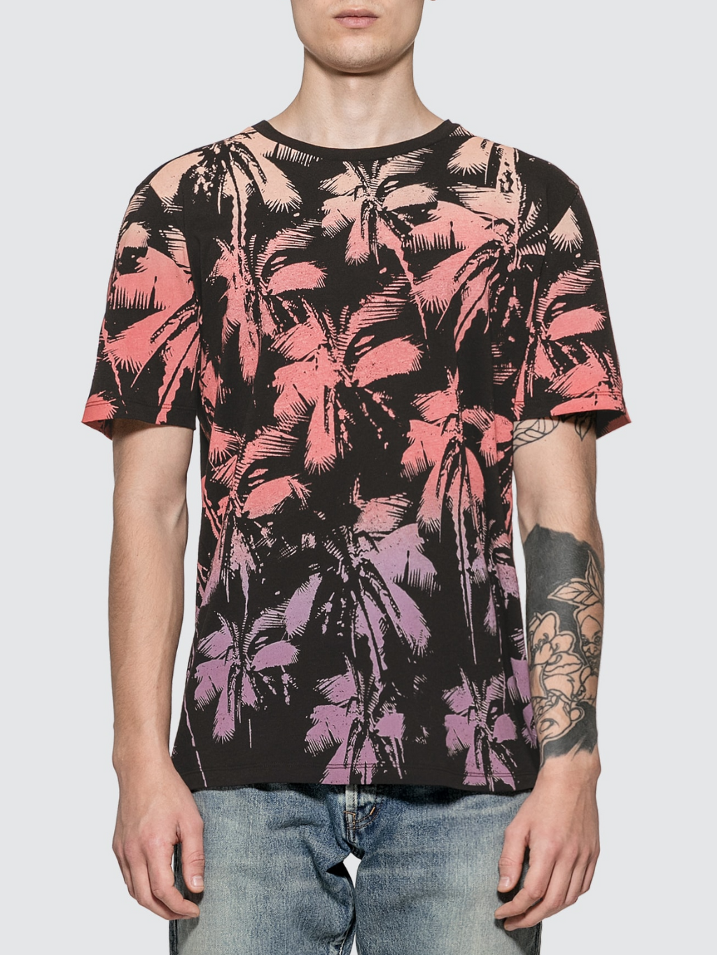 SAINT LAURENT Palm Tree Black tričko Veľkosť: S