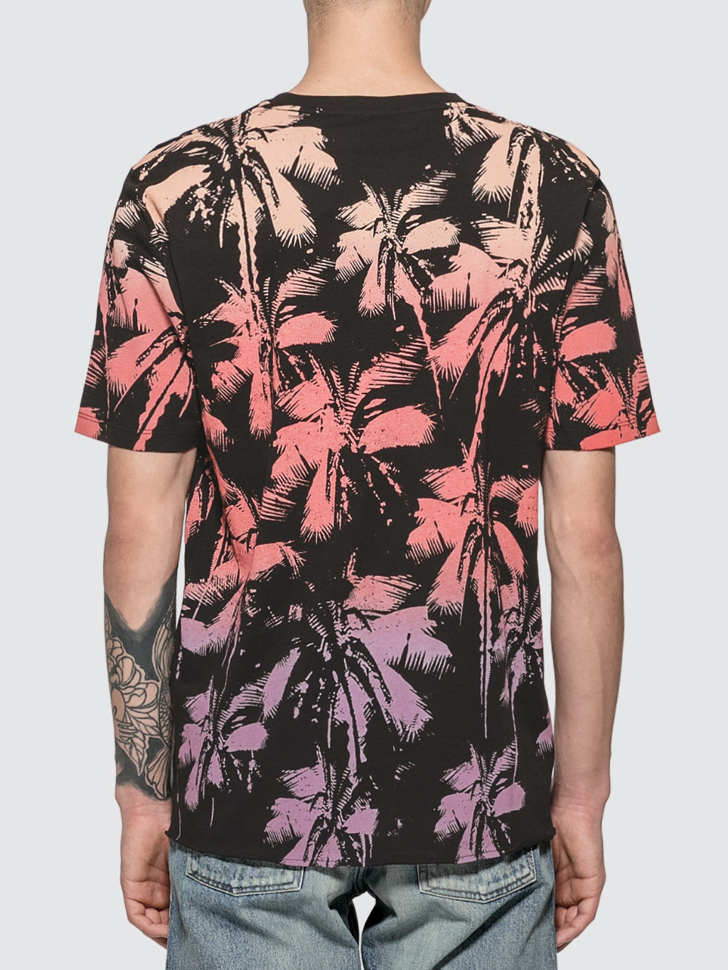 SAINT LAURENT Palm Tree Black tričko Veľkosť: XL – Obrázok 4