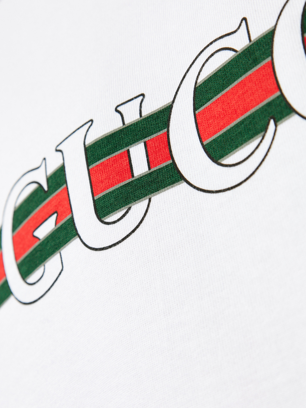 GUCCI Logo White tričko Veľkosť: XXL – Obrázok 4