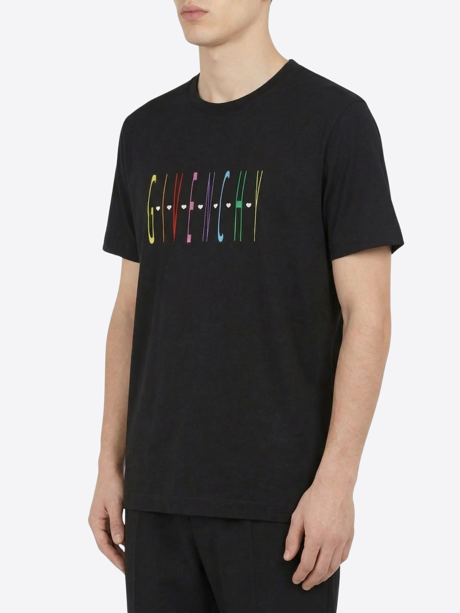 GIVENCHY Colorful Logo Black tričko Veľkosť: S – Obrázok 2