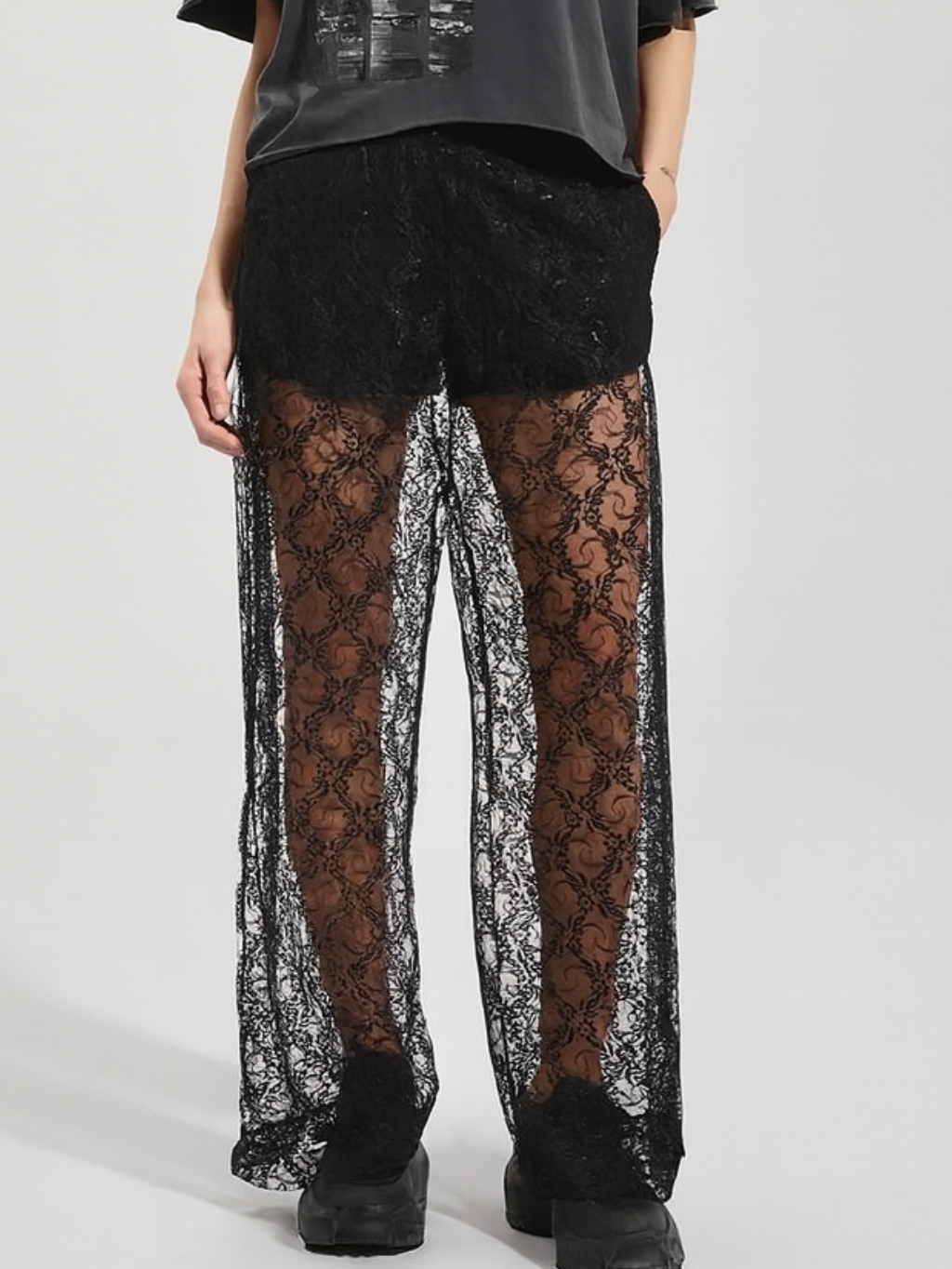#VDR Lace Black nohavice L