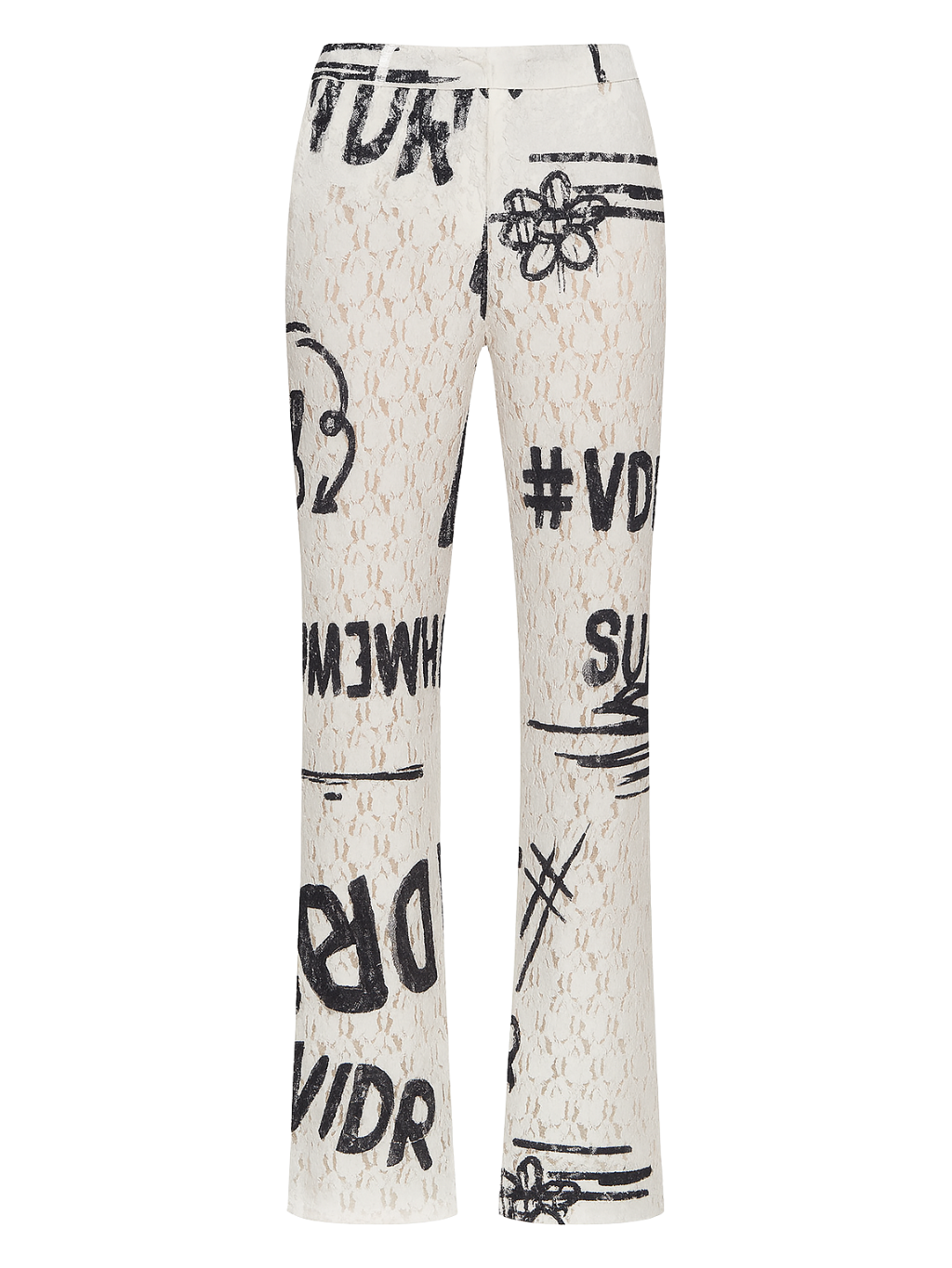 #VDR Lace White nohavice M