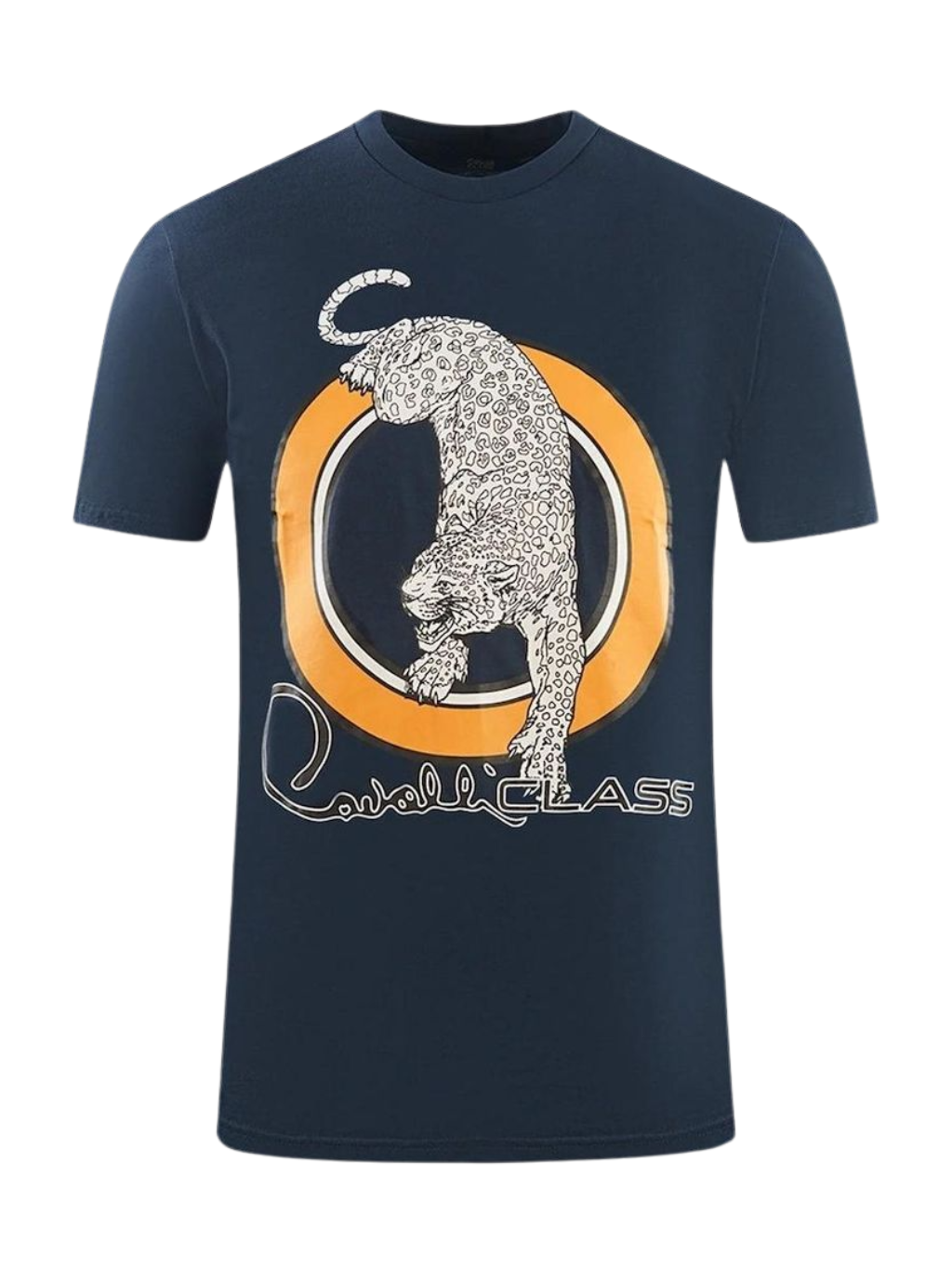CAVALLI CLASS Leopard Navy Blue tričko XXL