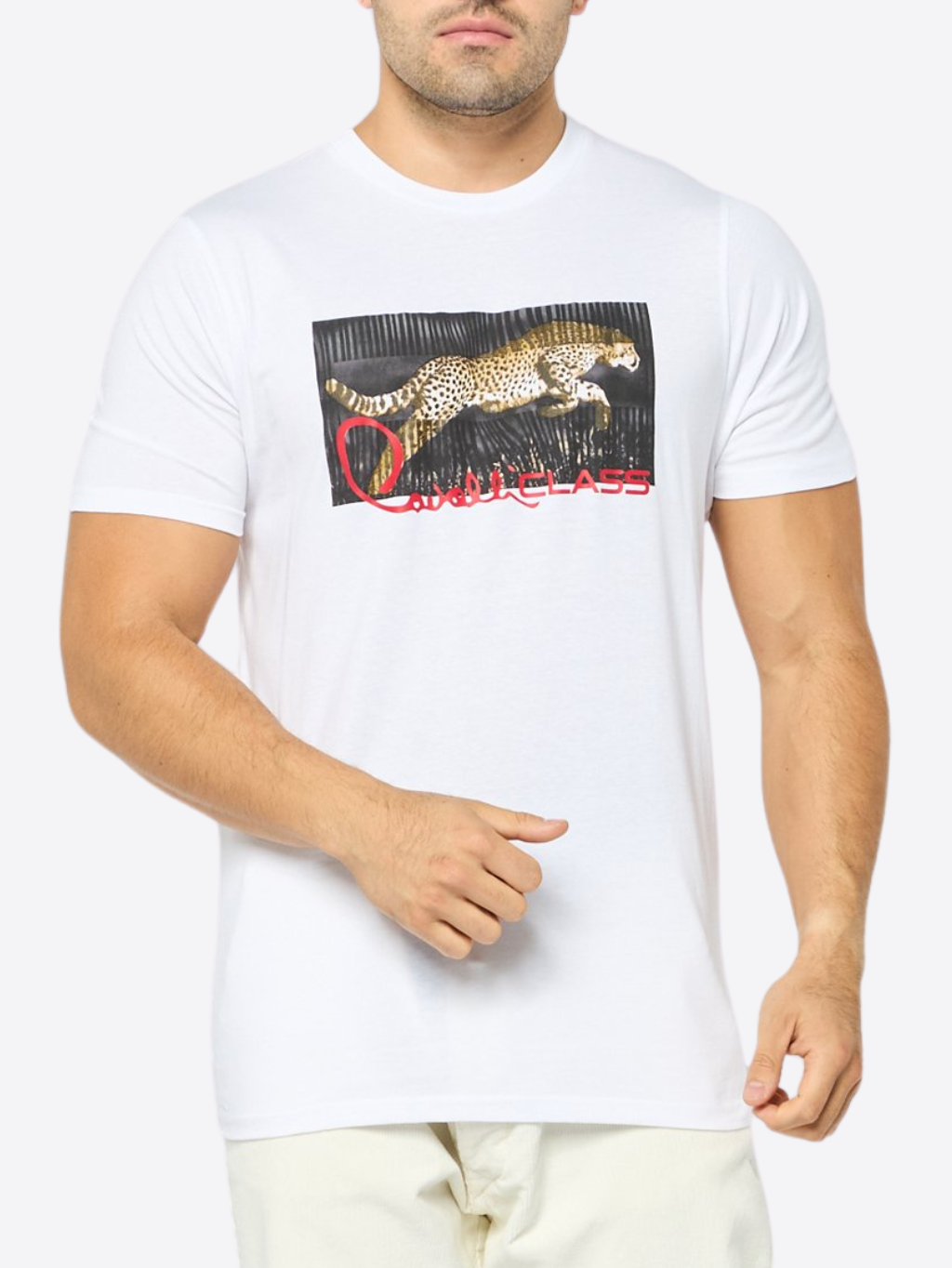 CAVALLI CLASS Leopard II. White tričko Veľkosť: 3XL – Obrázok 2