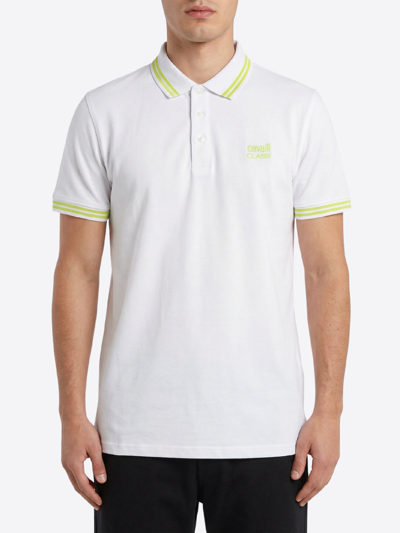 CAVALLI CLASS Ricchi White polo tričko Veľkosť: L