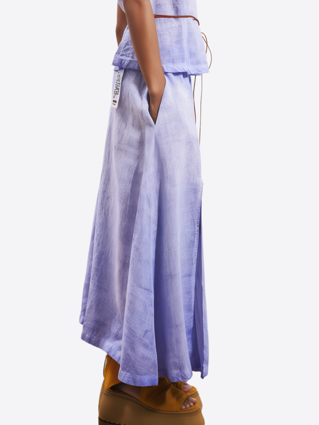 #VDR Linen Lilac sukňa Veľkosť: L