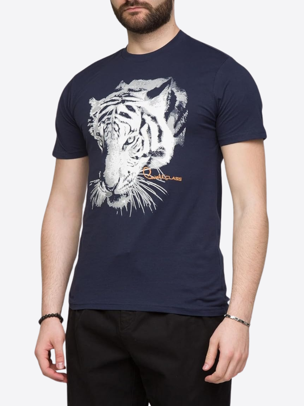CAVALLI CLASS Tiger Blue tričko Veľkosť: L