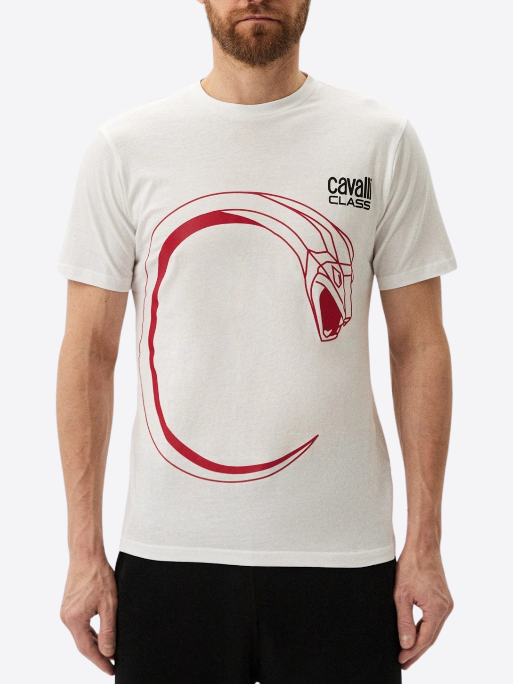 CAVALLI CLASS Snake White tričko Veľkosť: S