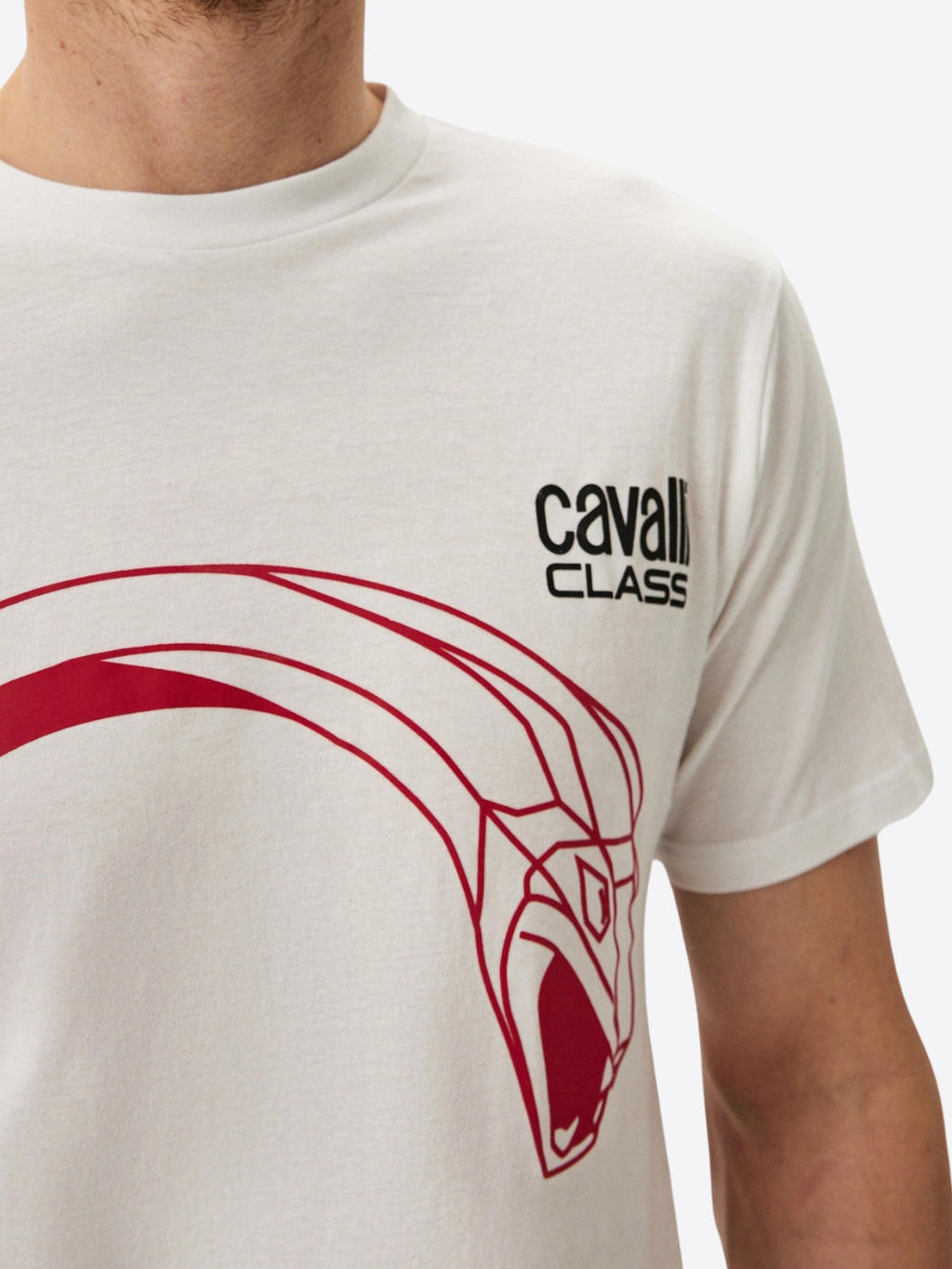 CAVALLI CLASS Snake White tričko Veľkosť: 3XL – Obrázok 4