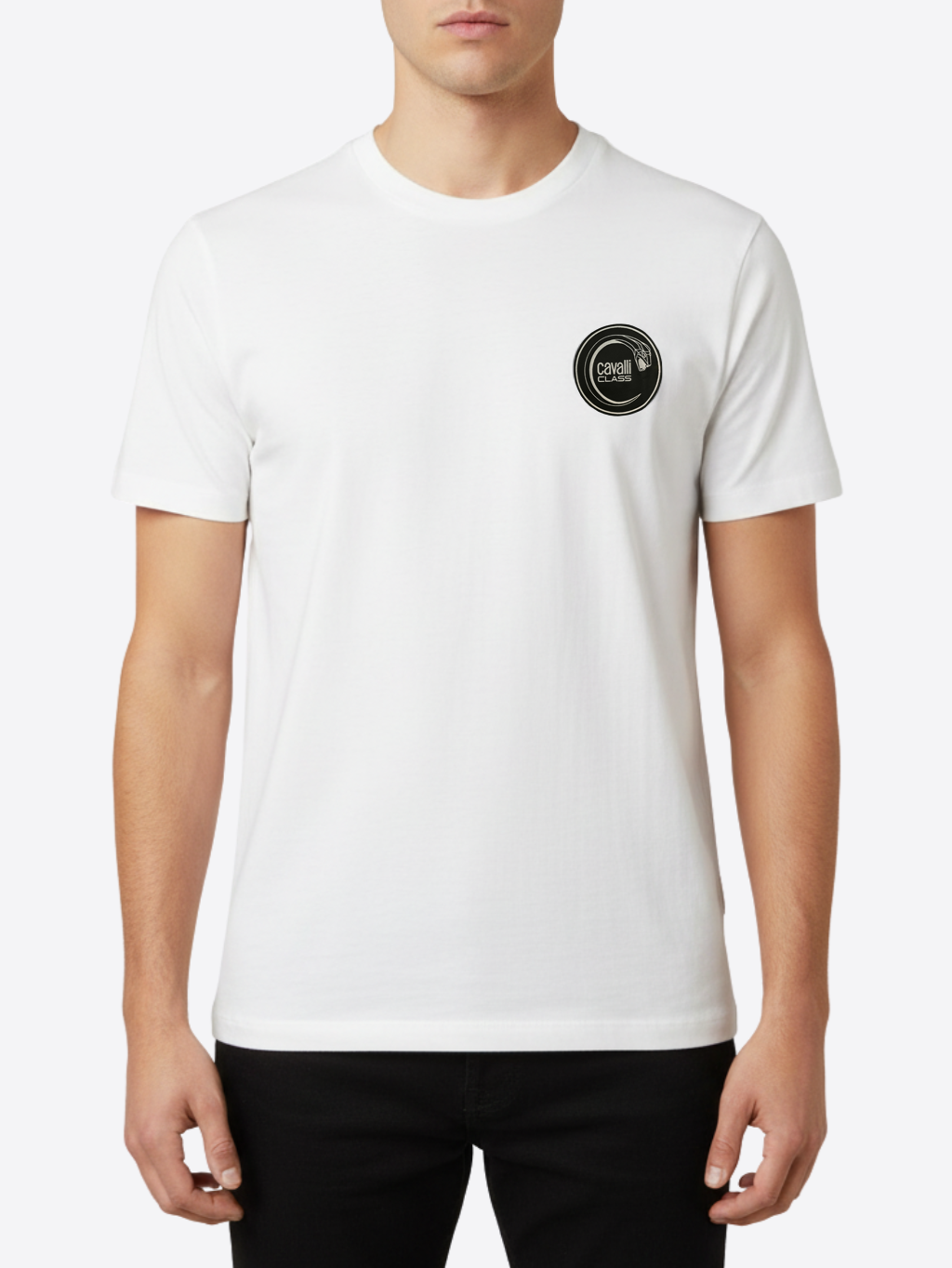 CAVALLI CLASS Logo White tričko Veľkosť: M