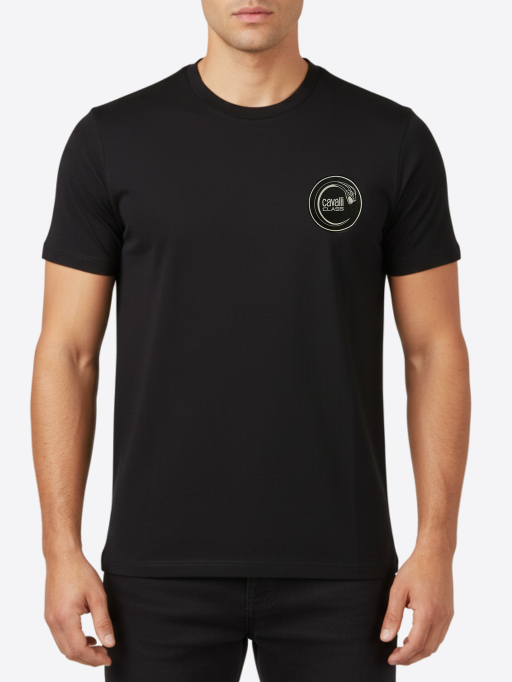 CAVALLI CLASS Logo Black tričko Veľkosť: L