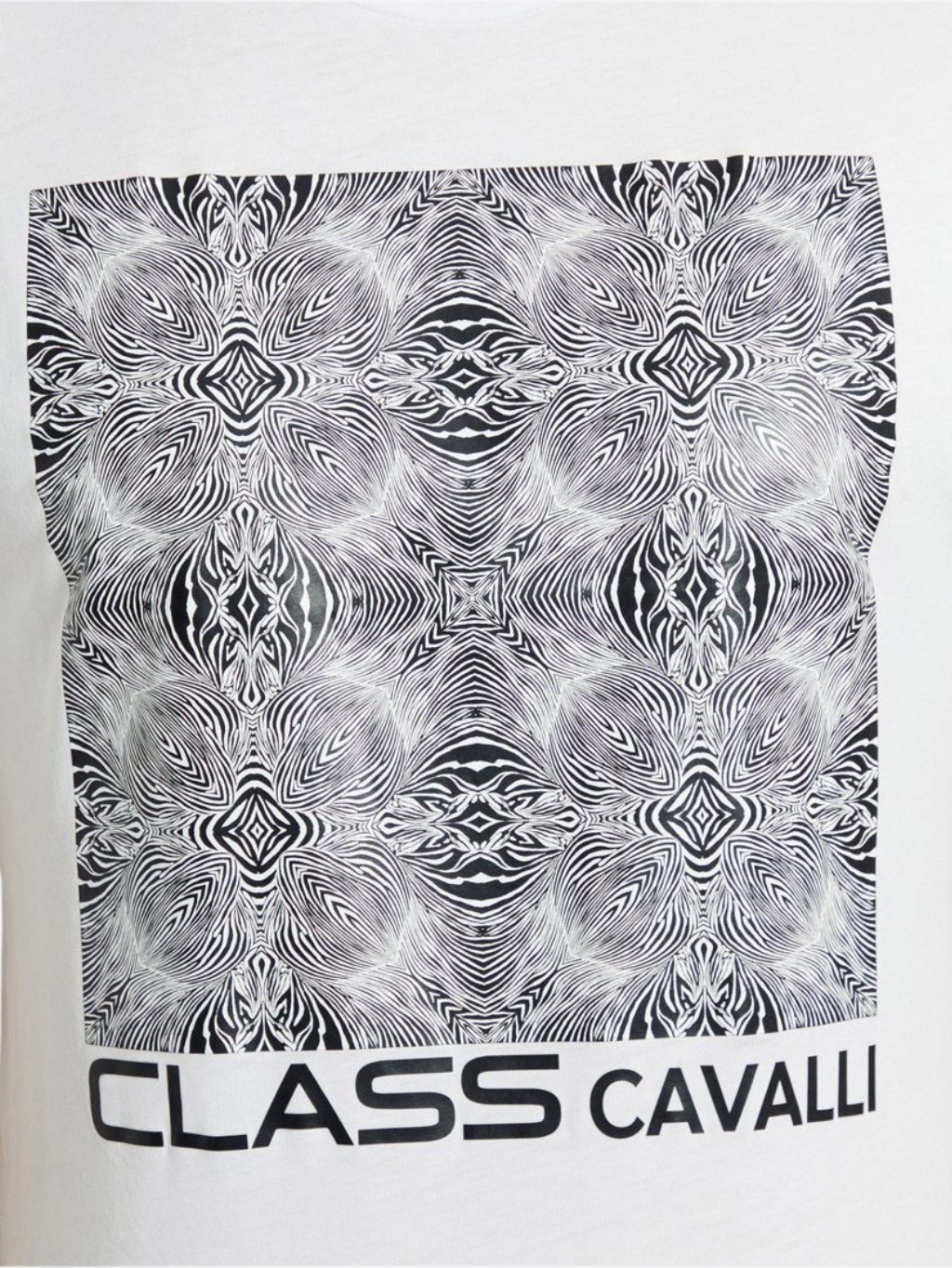 CAVALLI CLASS Graphic White tričko Veľkosť: XL – Obrázok 4