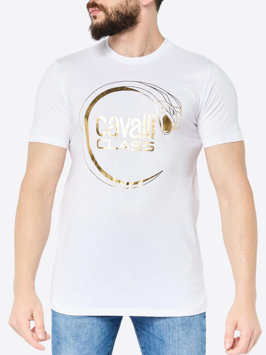 CAVALLI CLASS Snake II. White tričko Veľkosť: M