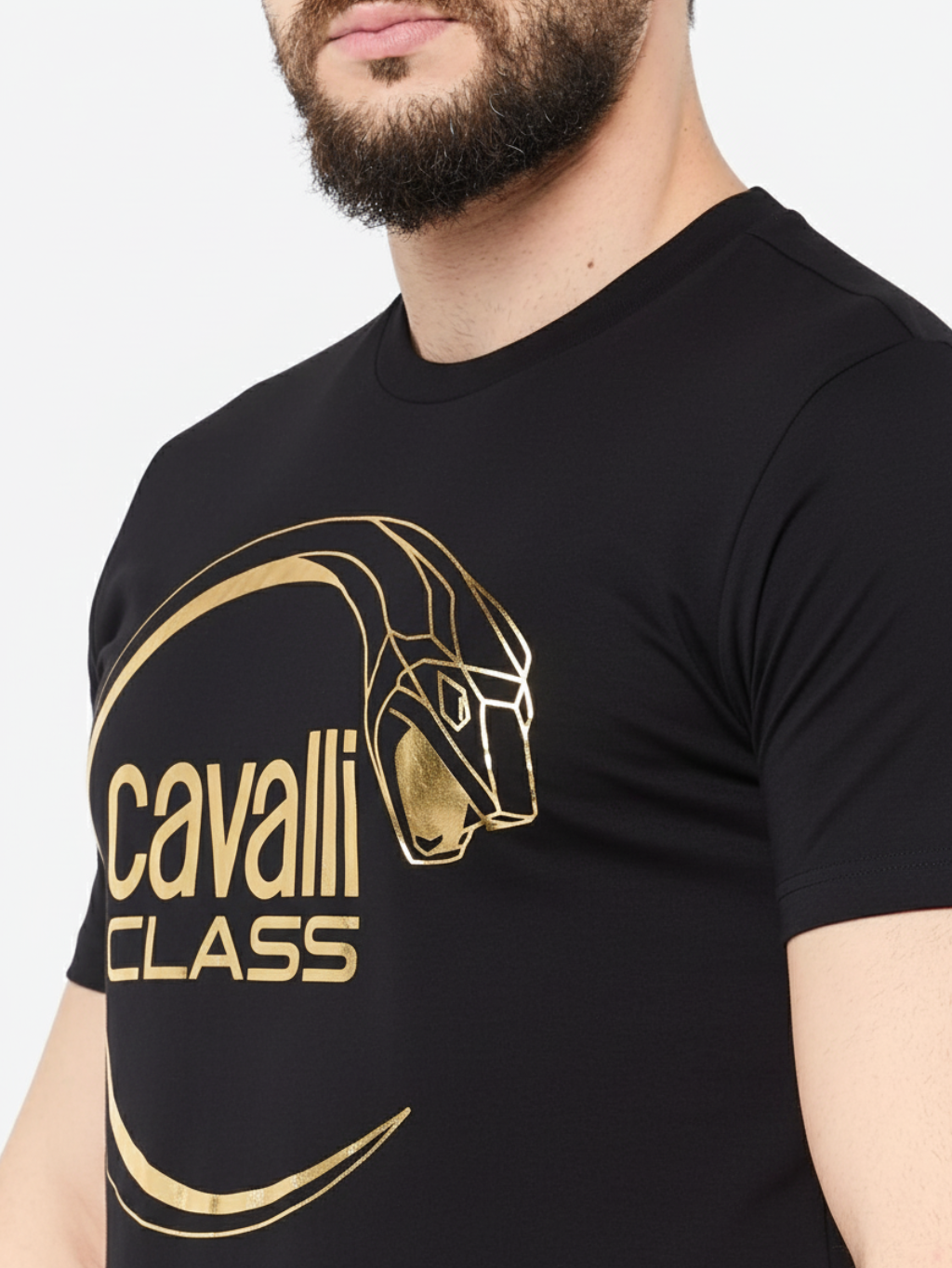 CAVALLI CLASS Snake II. Black tričko Veľkosť: 3XL – Obrázok 4