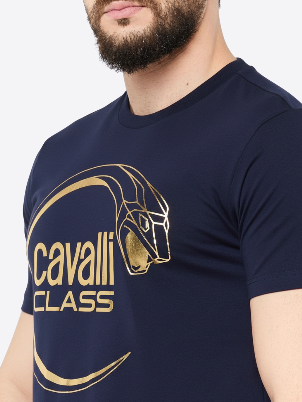 CAVALLI CLASS Snake II. Blue tričko Veľkosť: M – Obrázok 4