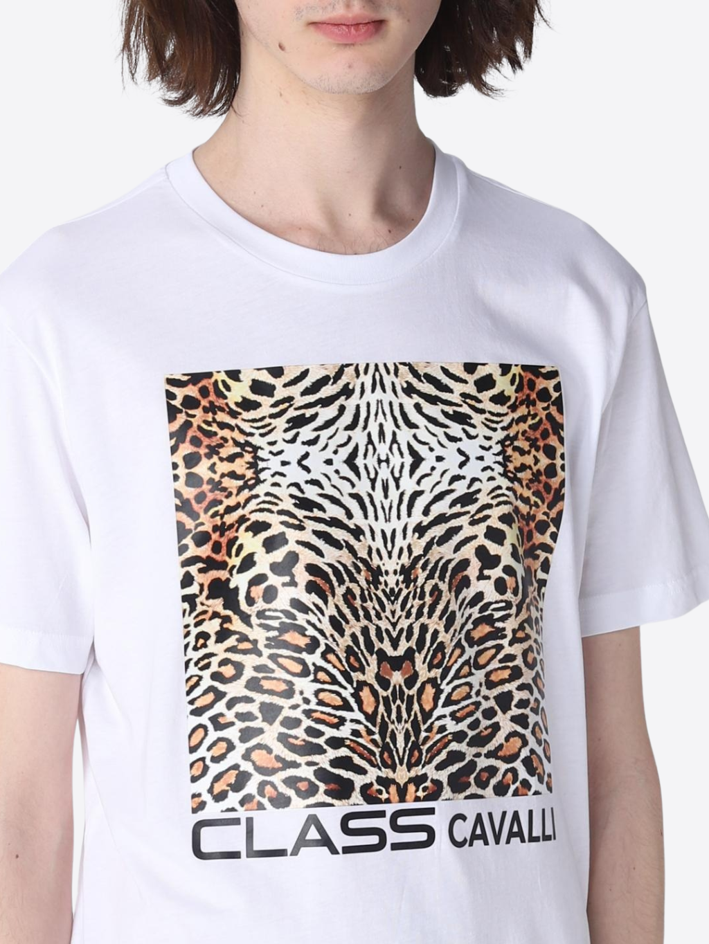 CAVALLI CLASS Cheetah White tričko Veľkosť: 3XL – Obrázok 4