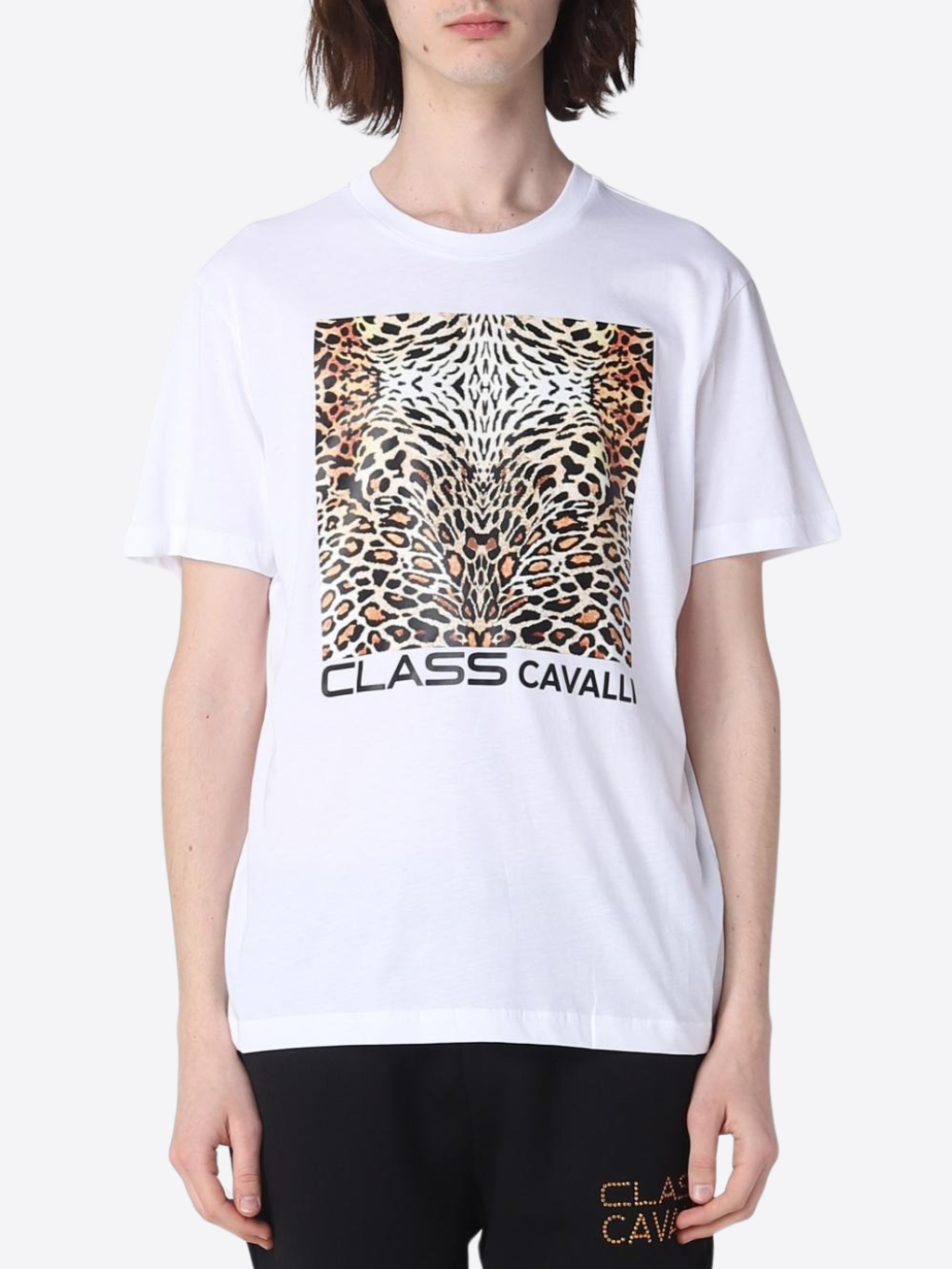 CAVALLI CLASS Cheetah White tričko XXL