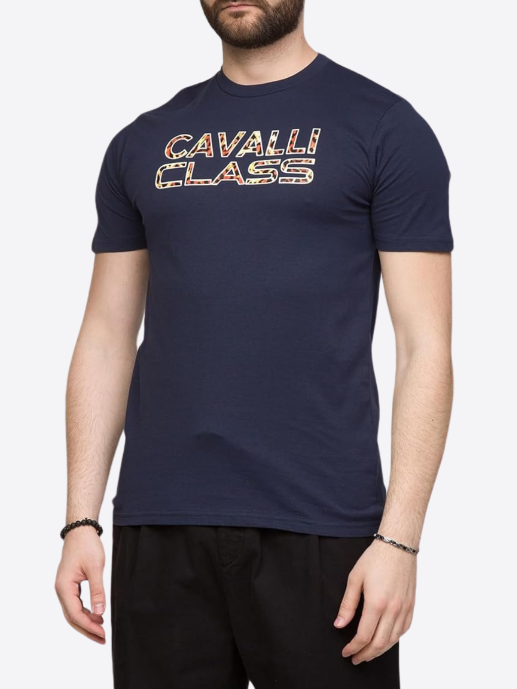 CAVALLI CLASS Logo Blue tričko Veľkosť: M