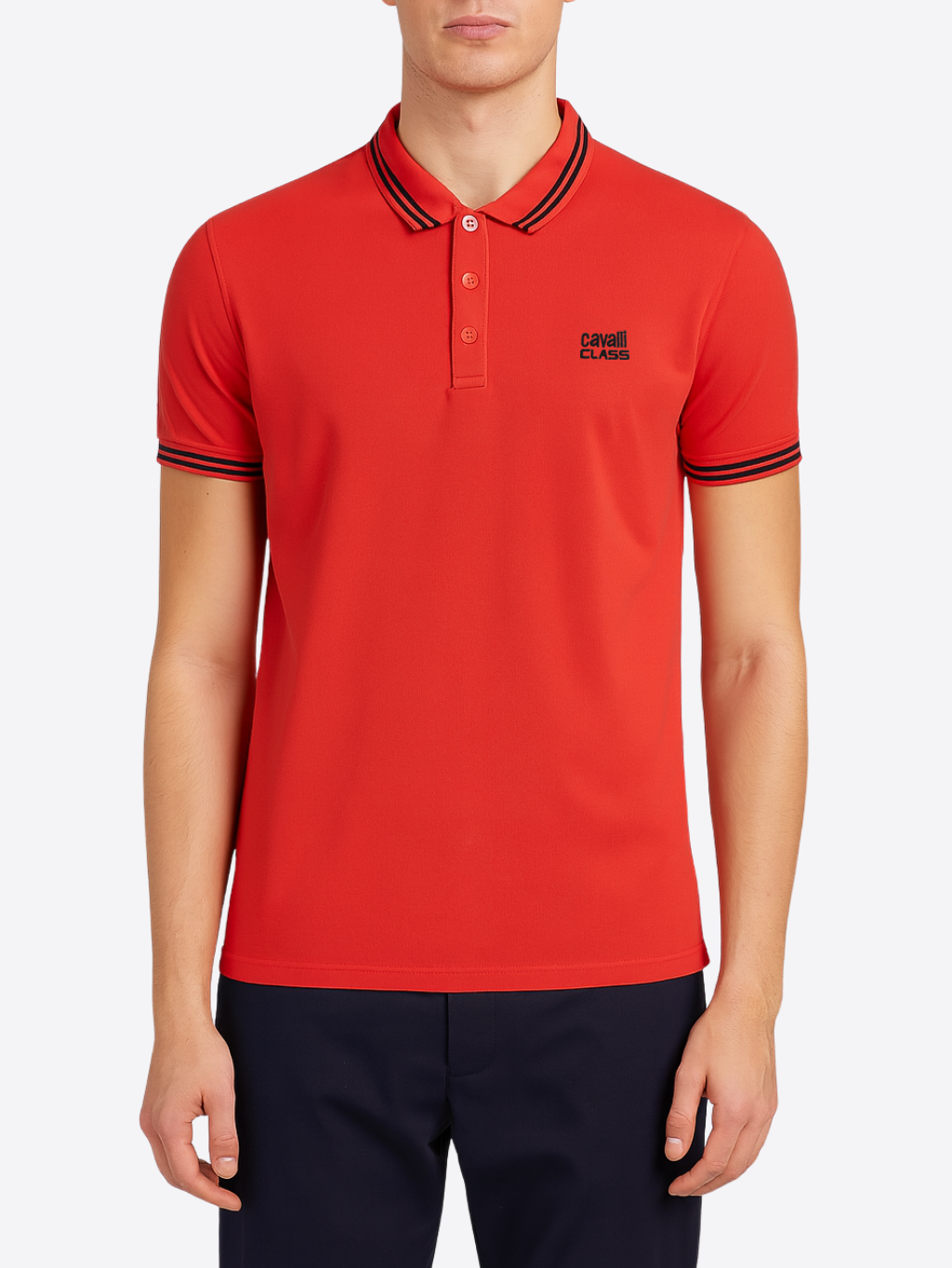 CAVALLI CLASS Ricchi Red polo tričko Veľkosť: M