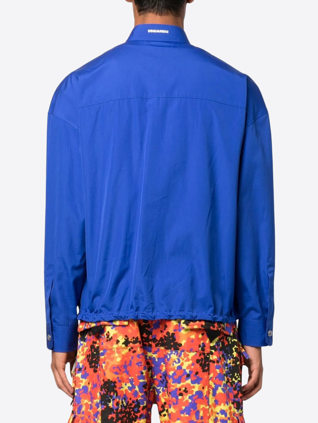 DSQUARED2 Drawstring Hem Blue košeľová bunda Veľkosť: XL – Obrázok 3