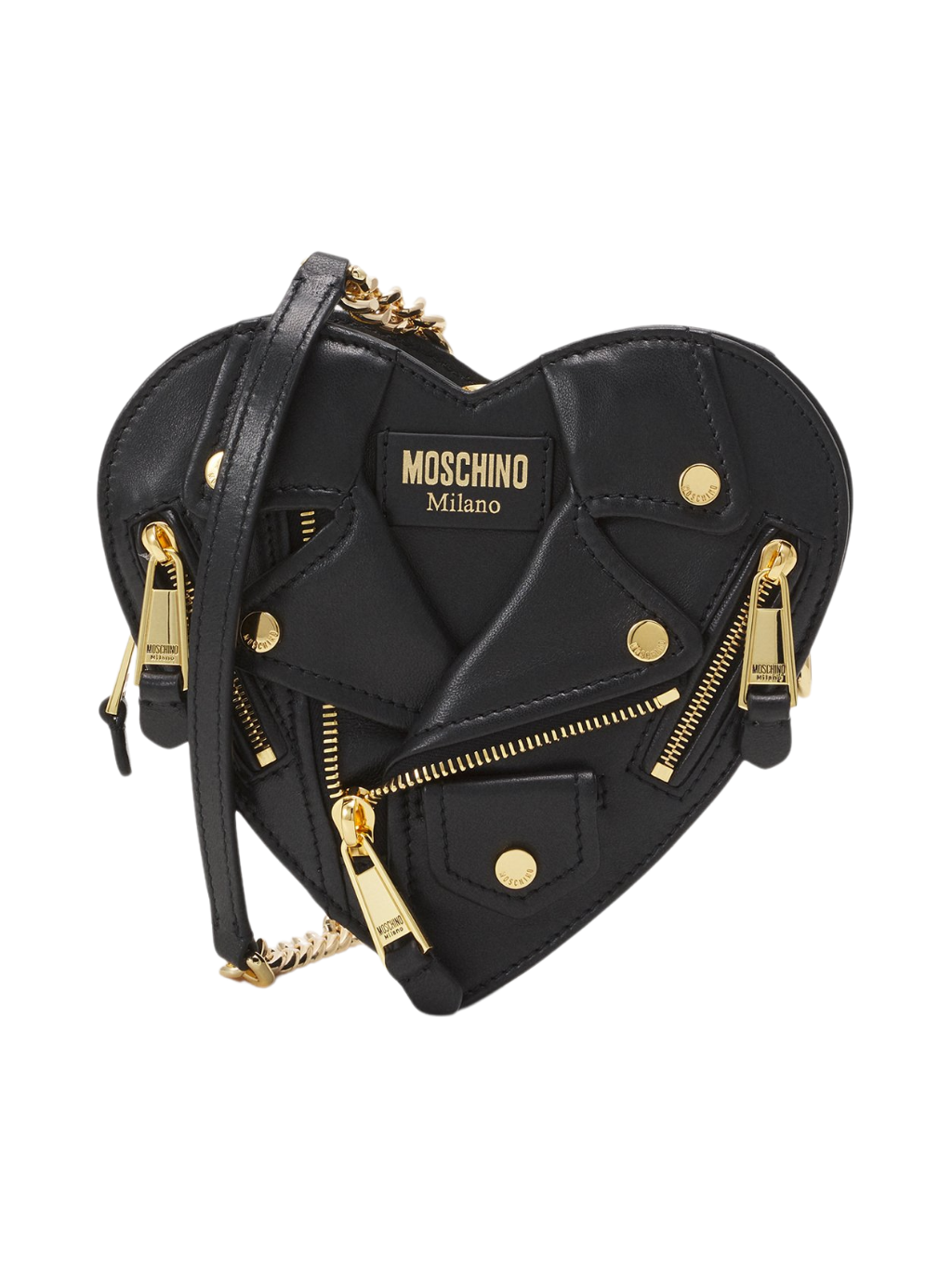 MOSCHINO Heart Black crossbody kabelka