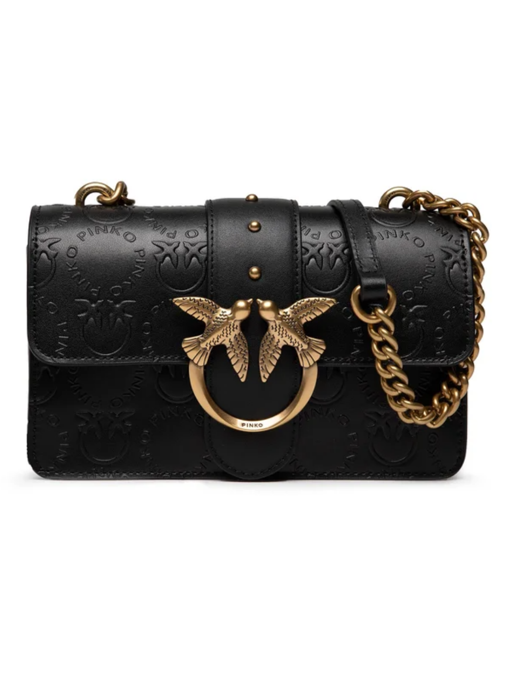 PINKO Love One Black crossbody kabelka